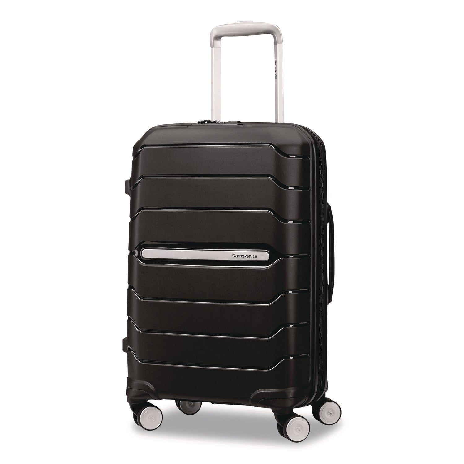 Samsonite® Freeform Hard Side Carry-On Suitcase, Four-Wheeled Spinner, 15.25 x 10 x 21.25, Black - Bloom Skins
