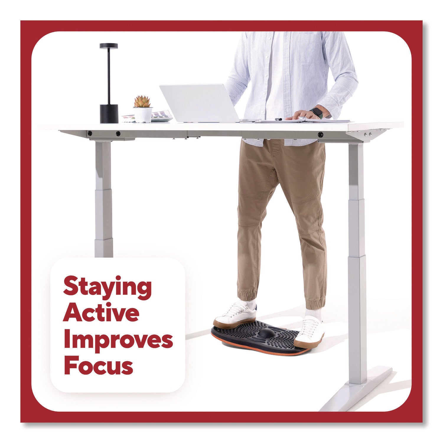 TRU RED™ Anti-Fatigue Balance Board, 19.68 x 13.97, Black - Bloom Skins