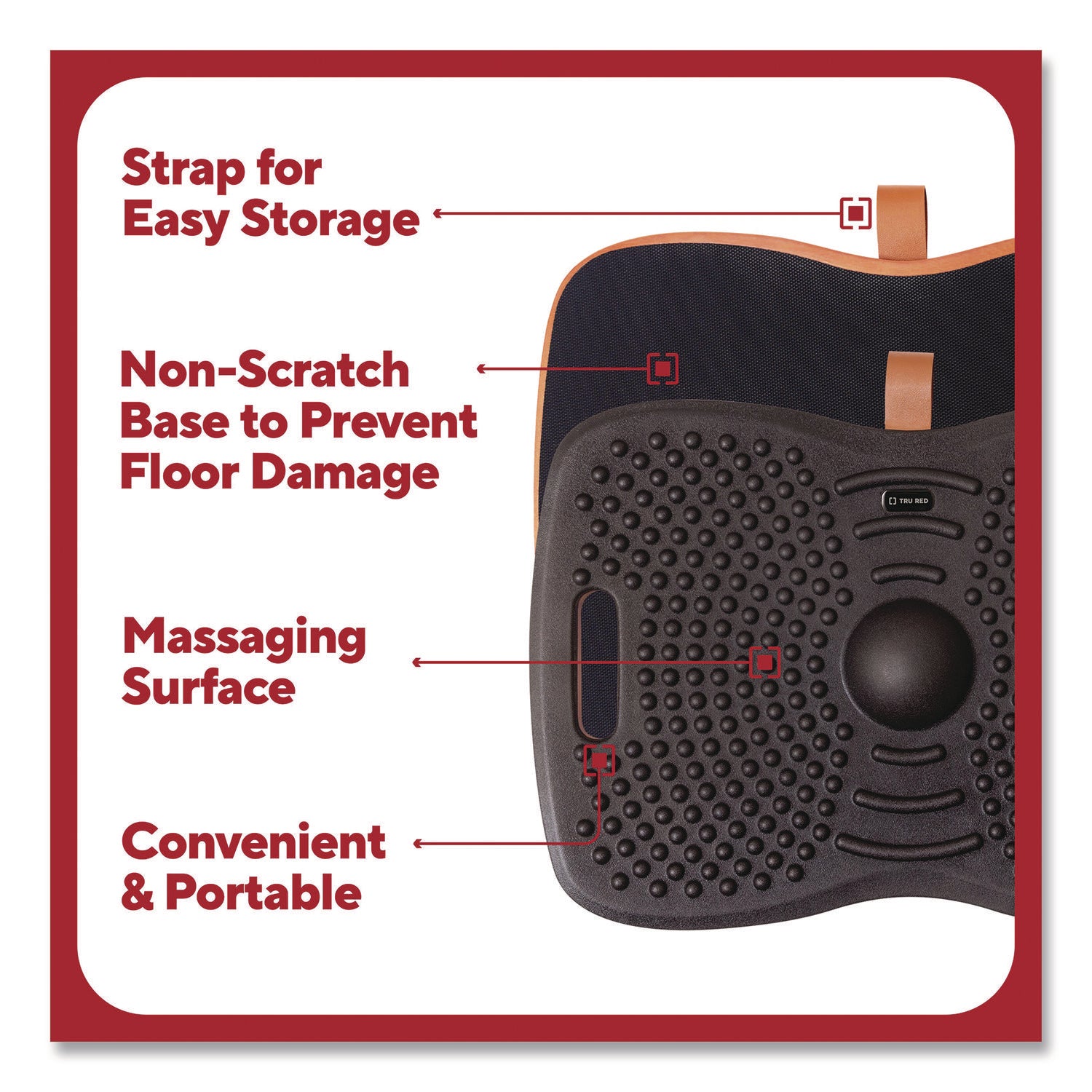 TRU RED™ Anti-Fatigue Balance Board, 19.68 x 13.97, Black - Bloom Skins