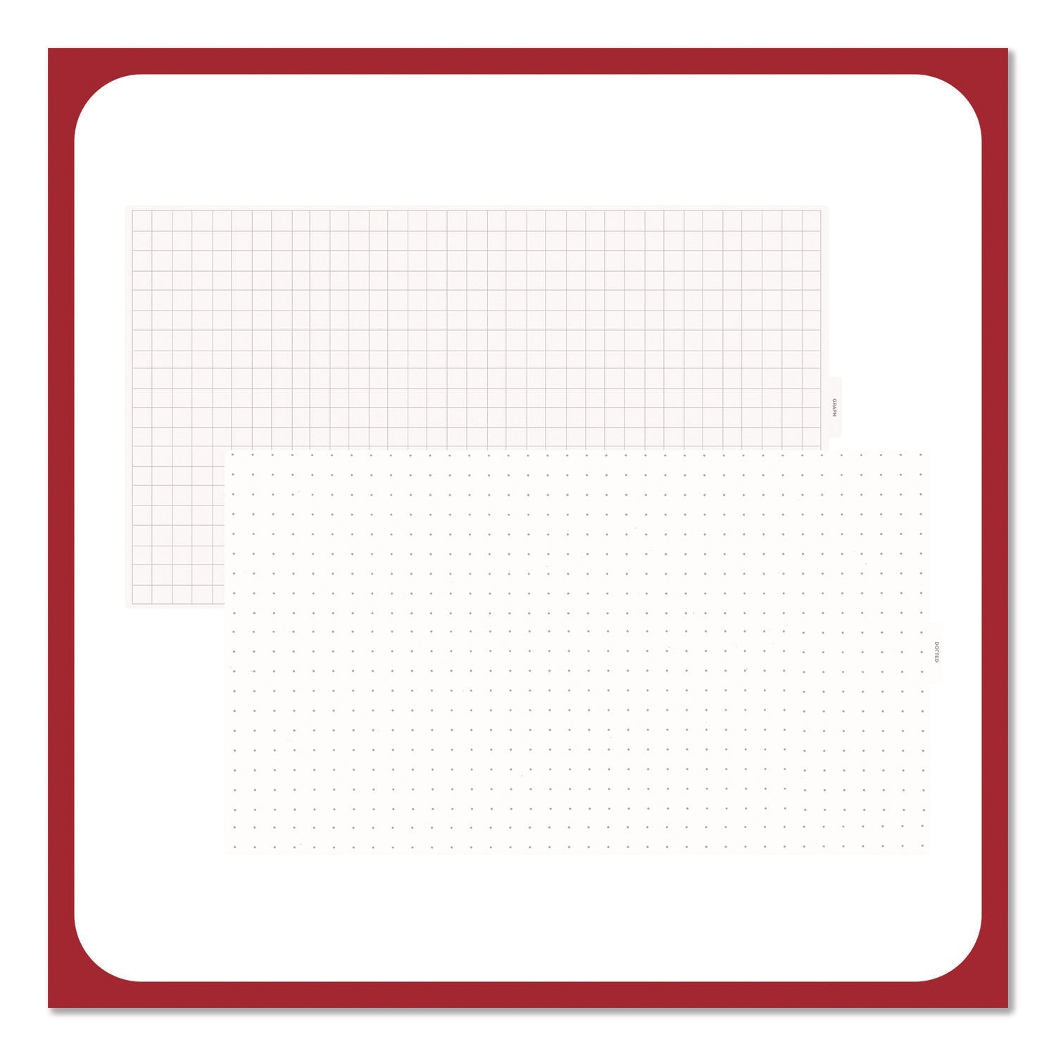 TRU RED™ Magnetic Glass Dry Erase Board with Templates, Six Views, 3 ft x 2 ft, White Surface - Bloom Skins