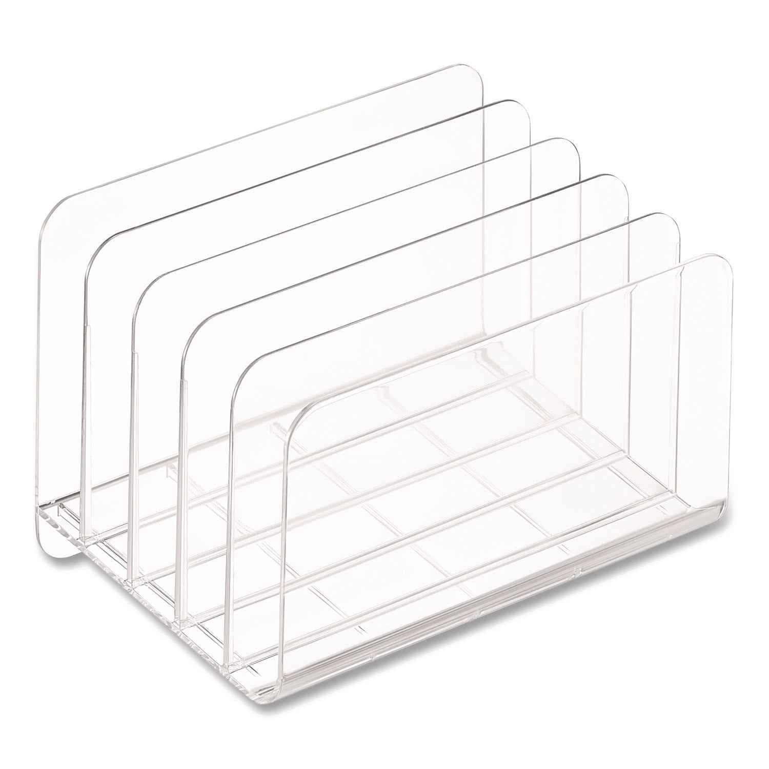 TRU RED™ 5-Compartment Plastic Incline Sorter, 8.5 x 11 Size, 6.26 x 9.49 x 6.5, Clear