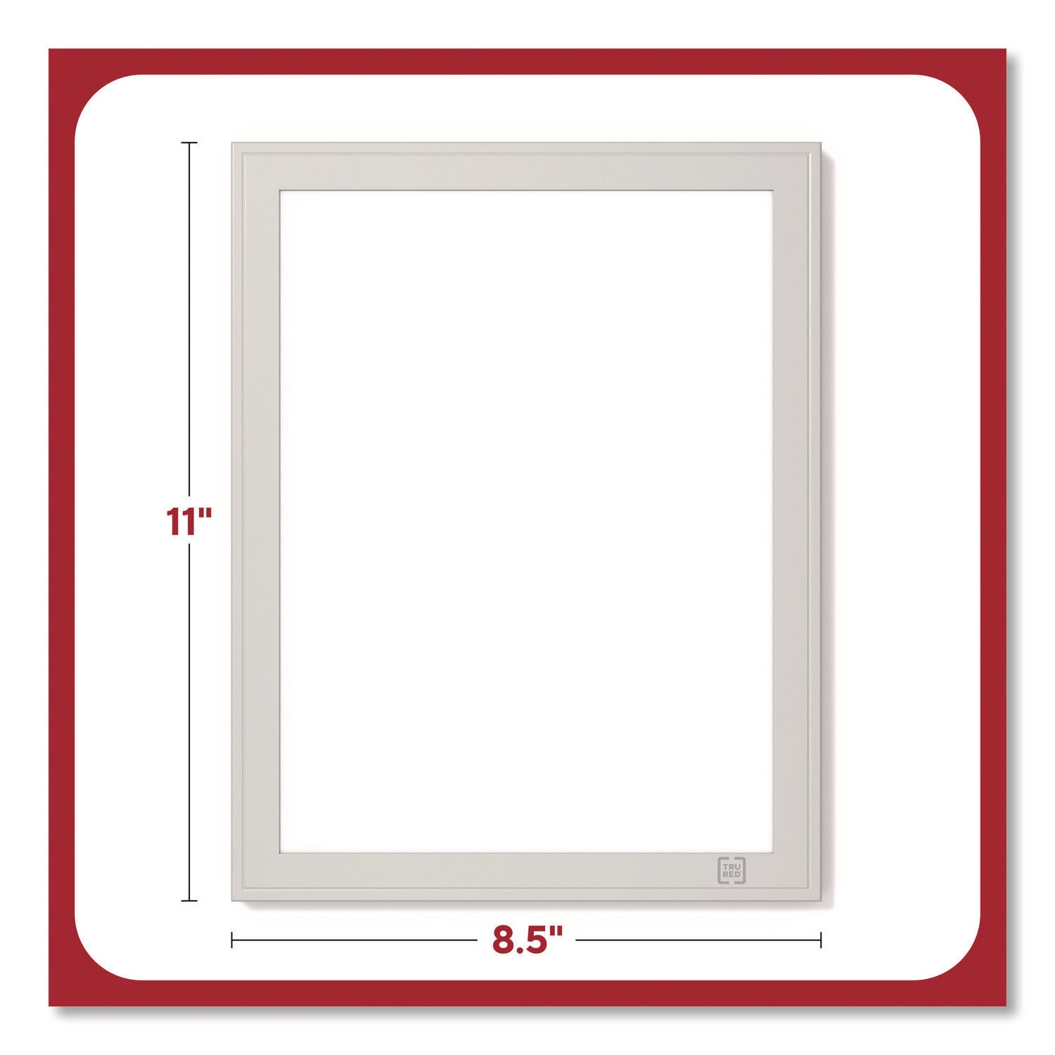 TRU RED™ Mini Melamine Dry Erase Board, 8.5" x 11" White Surface, Aluminum Frame - Bloom Skins