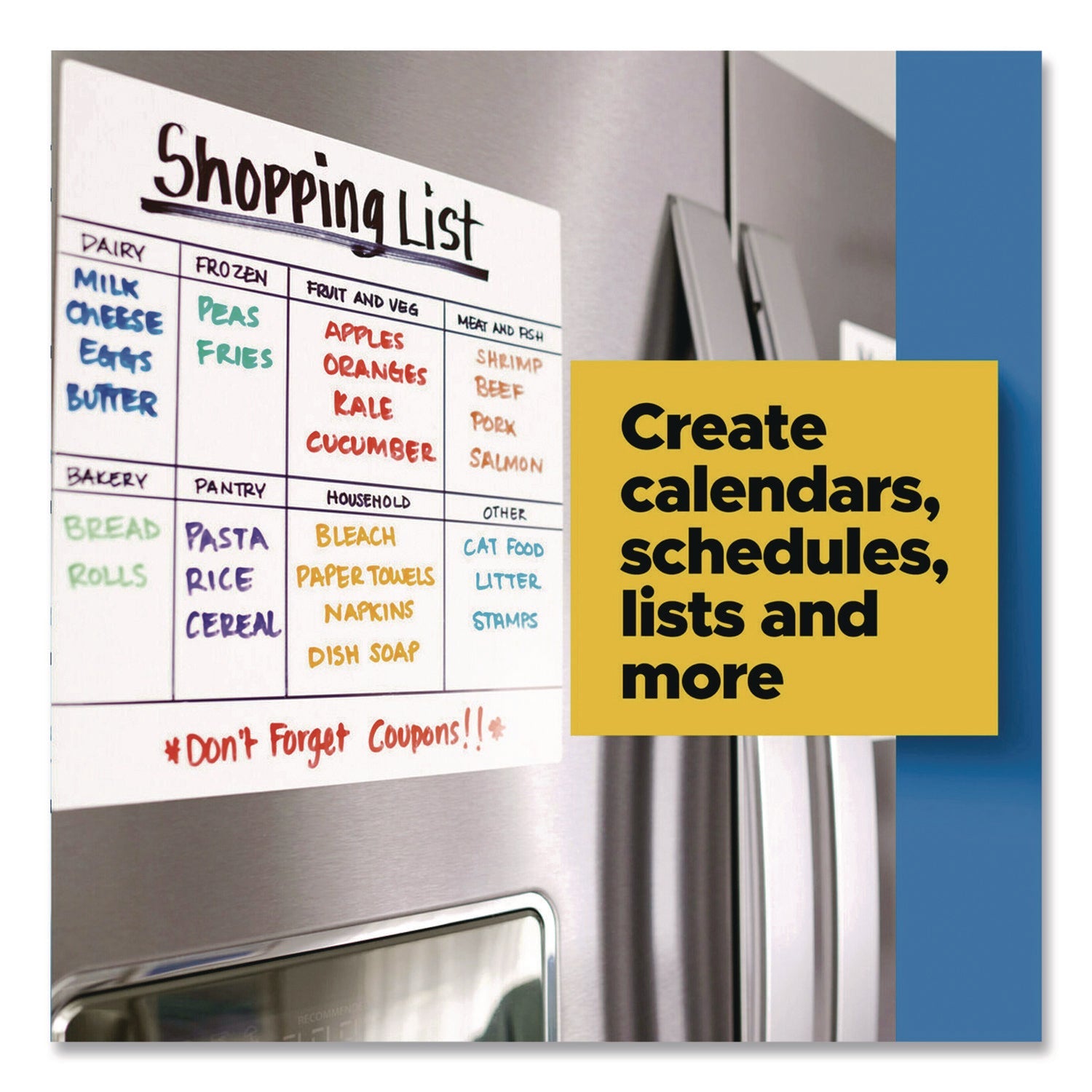 Post-it® Easy-Erase Whiteboard Sheets, Plastic Surface, 9.1 x 9.1, White, 2/Pack - Bloom Skins