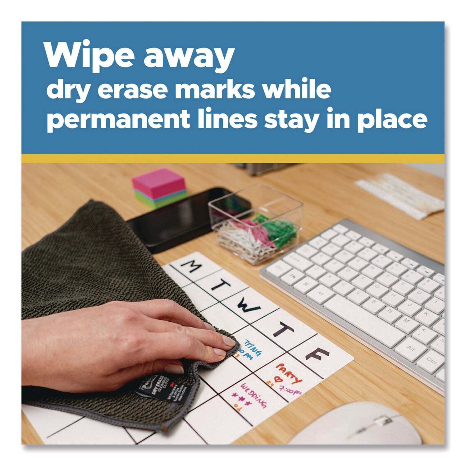 Post-it® Easy-Erase Whiteboard Sheets, Plastic Surface, 9.1 x 9.1, White, 2/Pack - Bloom Skins