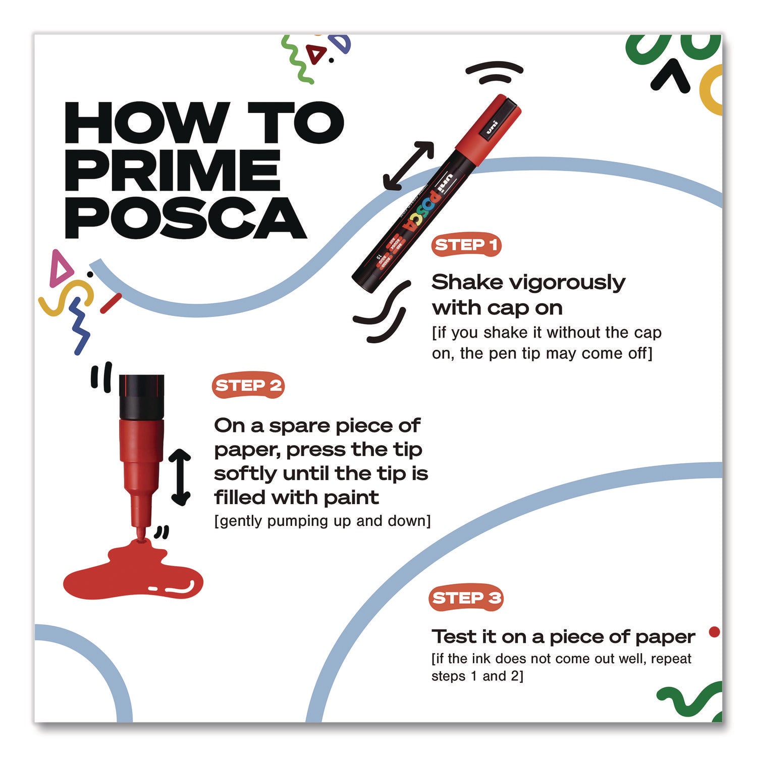 POSCA™ Water-Based Paint Markers, Broad Chisel Tip, White