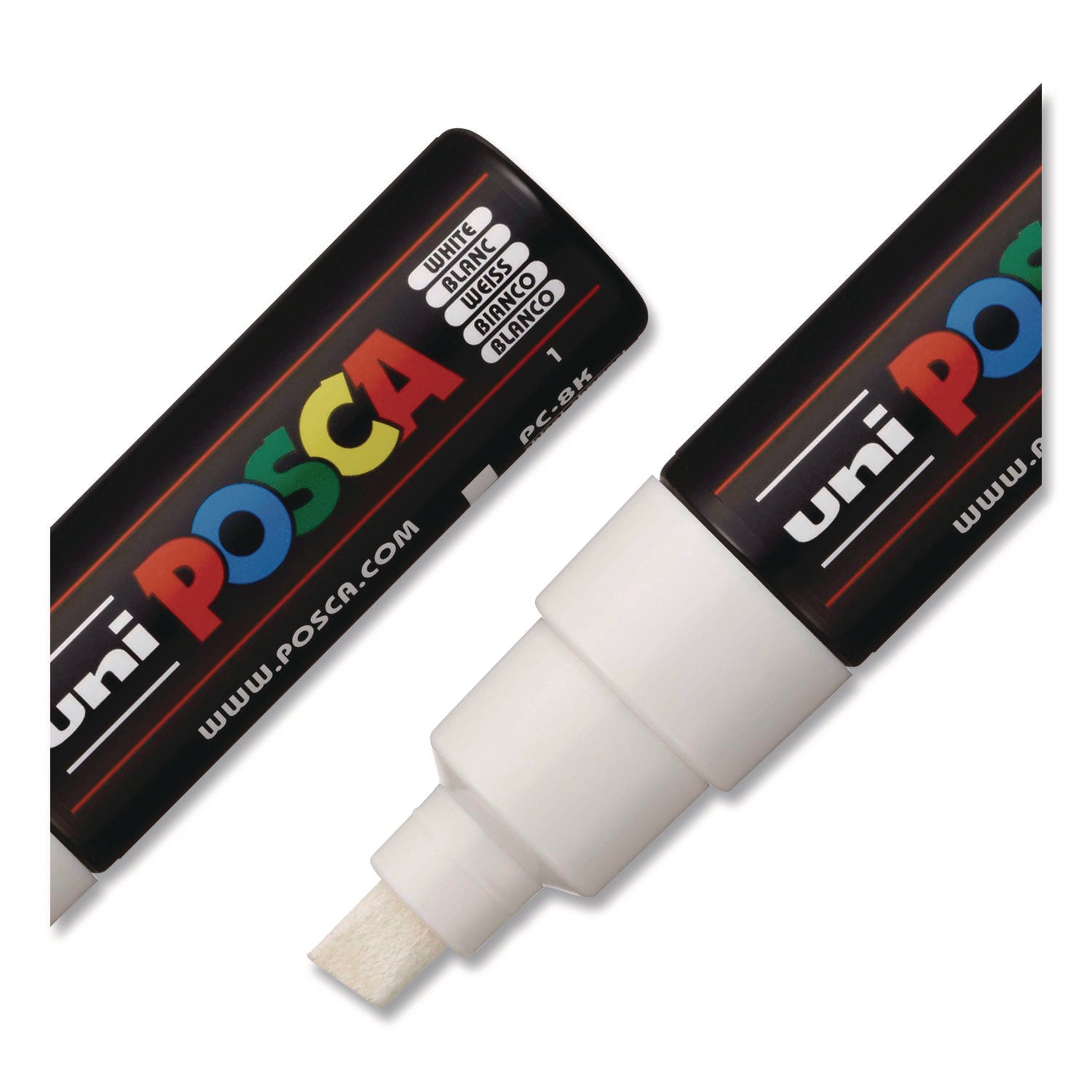 POSCA™ Water-Based Paint Markers, Broad Chisel Tip, White