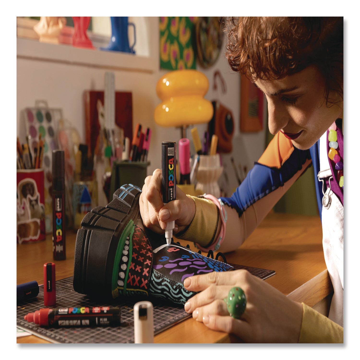 POSCA™ Water-Based Paint Markers, Broad Chisel Tip, White