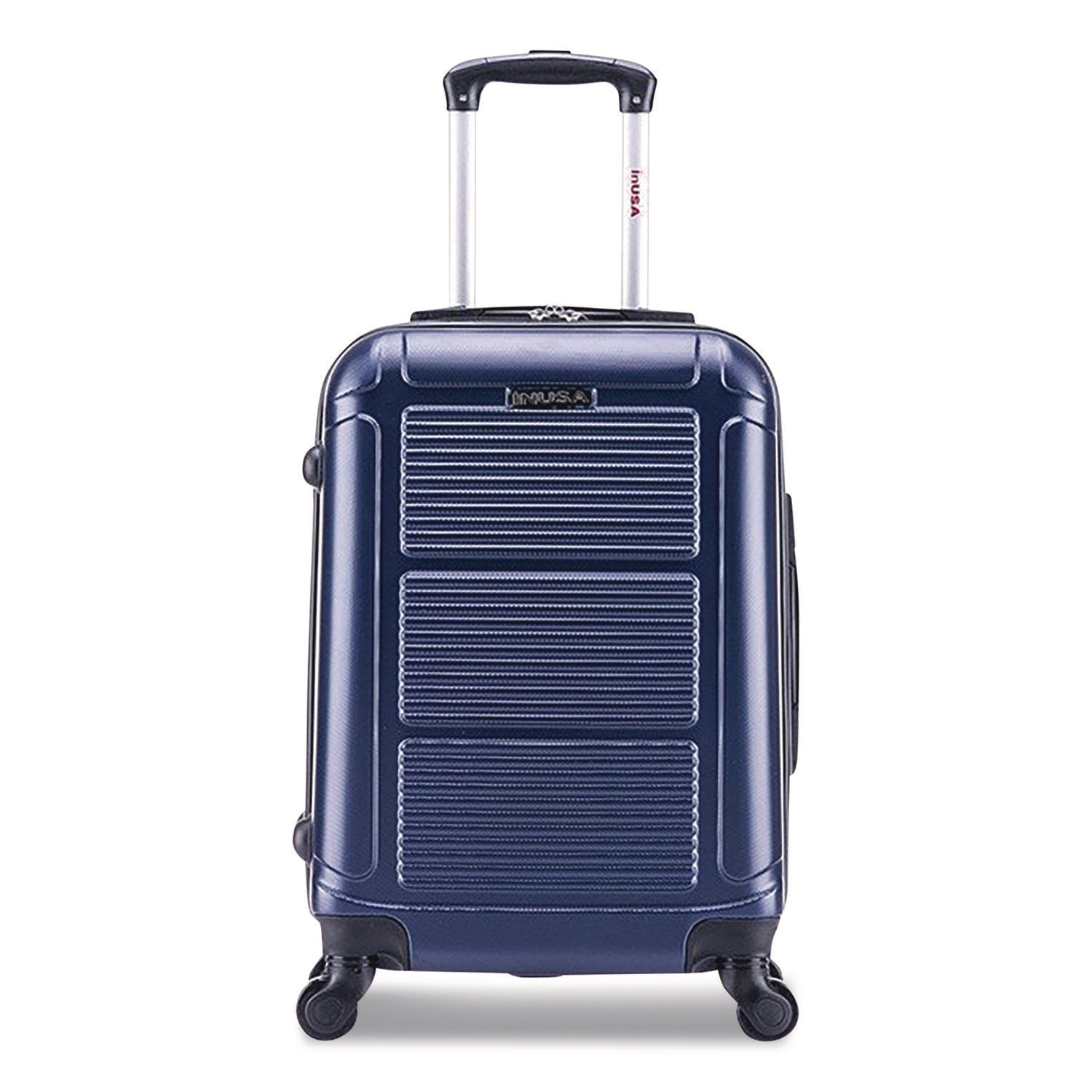 InUSA Luggage Pilot Hard Side Carry-On Suitcase, Four-Wheeled Spinner, 14.37 x 8.86 x 21.46, Blue - Bloom Skins
