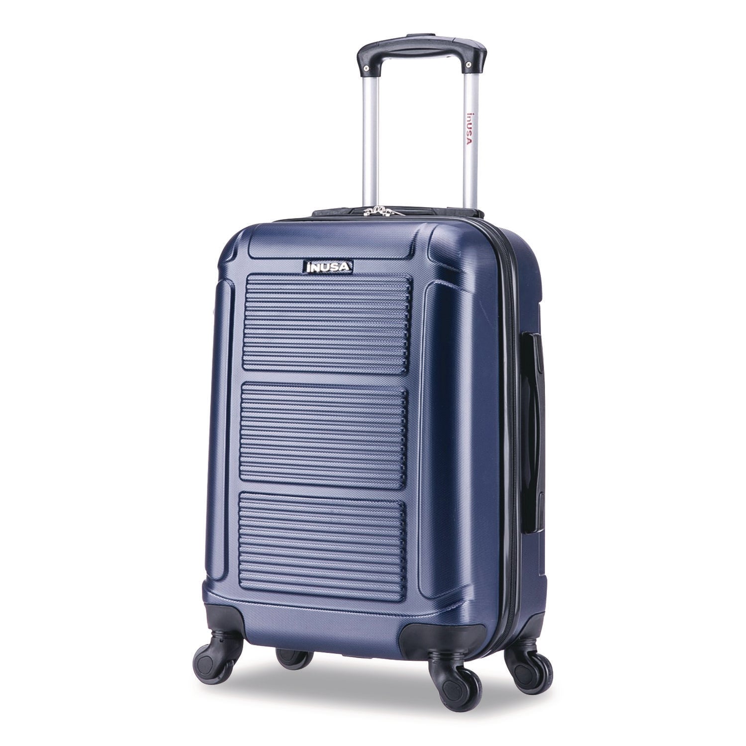 InUSA Luggage Pilot Hard Side Carry-On Suitcase, Four-Wheeled Spinner, 14.37 x 8.86 x 21.46, Blue - Bloom Skins