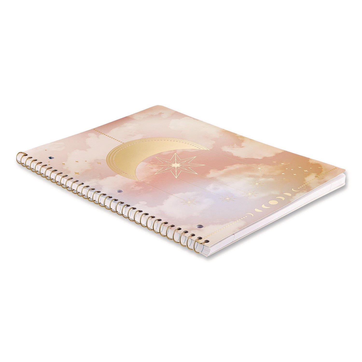 Eccolo Celestial Body Spiral Notebook, 1-Subject, Medium/College Rule, Assorted Cover Colors/Designs, (80) 11 x 8.5 Sheets, 3/Pack - Bloom Skins