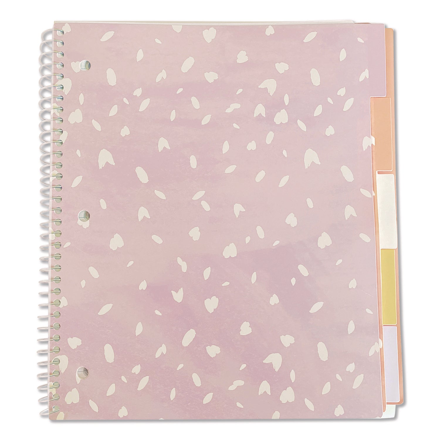 Carolina Pad® Silver Lining Five-Subject Spiral Notebook, Medium/College Rule, Randomly Assorted Cover Color/Design, (150) 11 x 9 Sheets - Bloom Skins