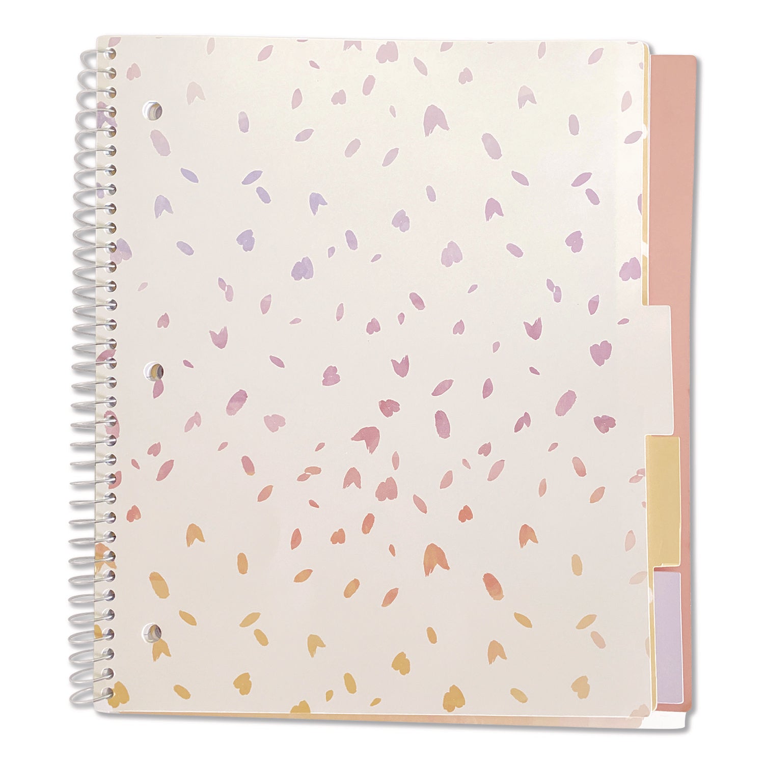 Carolina Pad® Silver Lining Five-Subject Spiral Notebook, Medium/College Rule, Randomly Assorted Cover Color/Design, (150) 11 x 9 Sheets - Bloom Skins