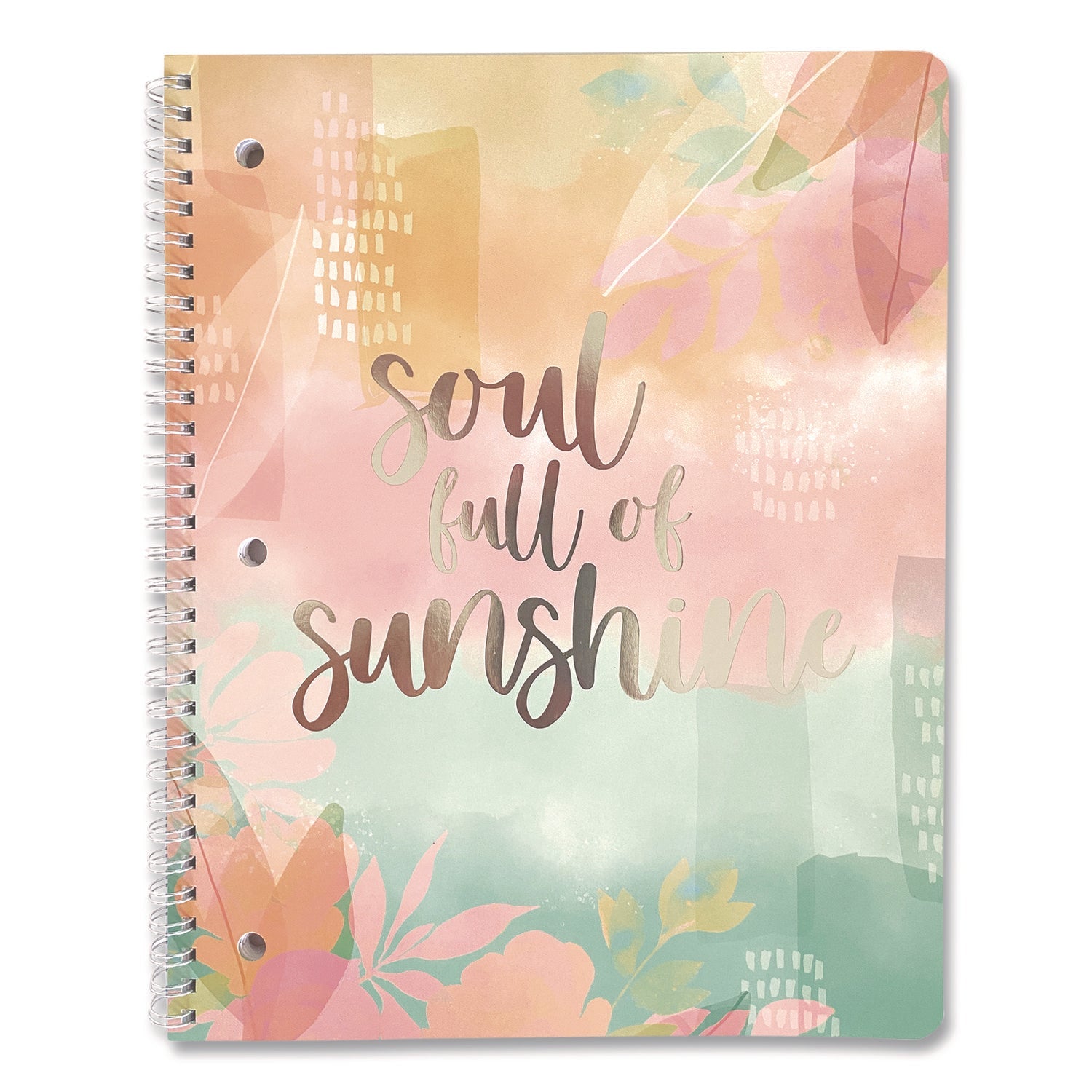 Carolina Pad® Silver Lining Hardcover Journal, Medium/College Rule, Randomly Assorted Cover Color, (80) 10 x 8.5 Sheets - Bloom Skins