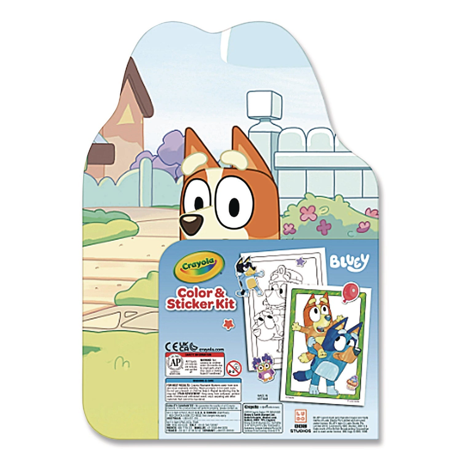 Crayola® Bluey Color and Sticker Kit, (26) Pip-Squeaks Skinnies Washable Markers, (20) Coloring Pages, (1) Sticker Sheet