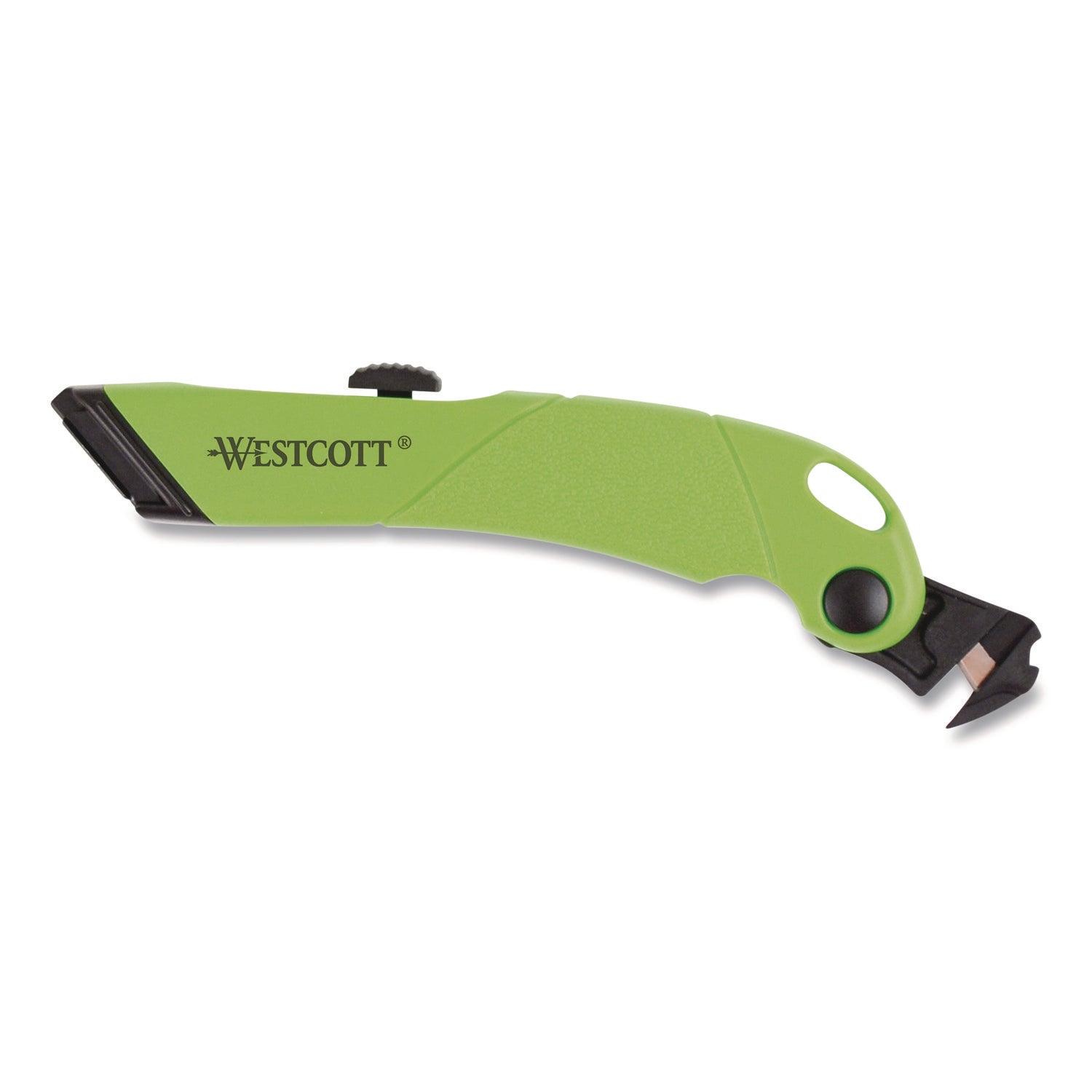 Westcott® Ceramic Safety Cutter with Fold-Out Film Cutter, Plastic Handle, Green - Bloom Skins