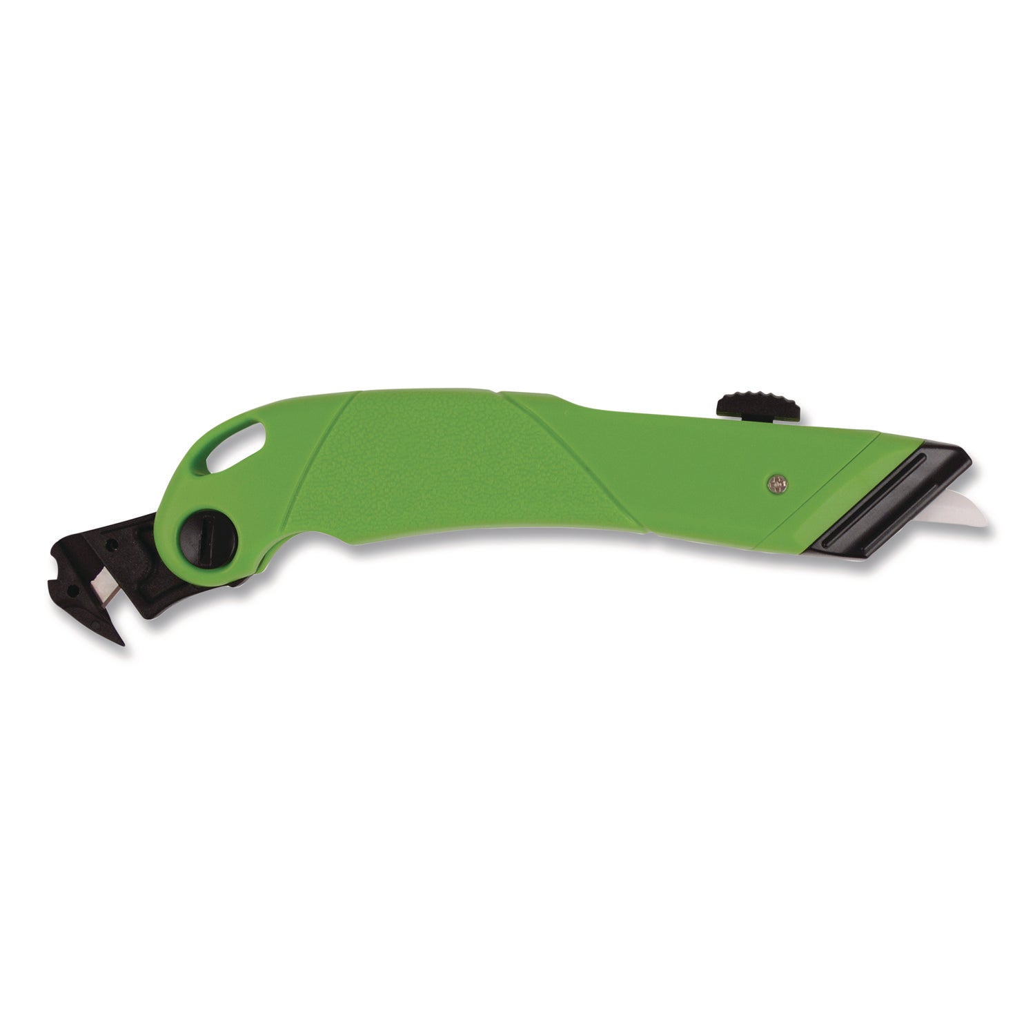 Westcott® Ceramic Safety Cutter with Fold-Out Film Cutter, Plastic Handle, Green - Bloom Skins