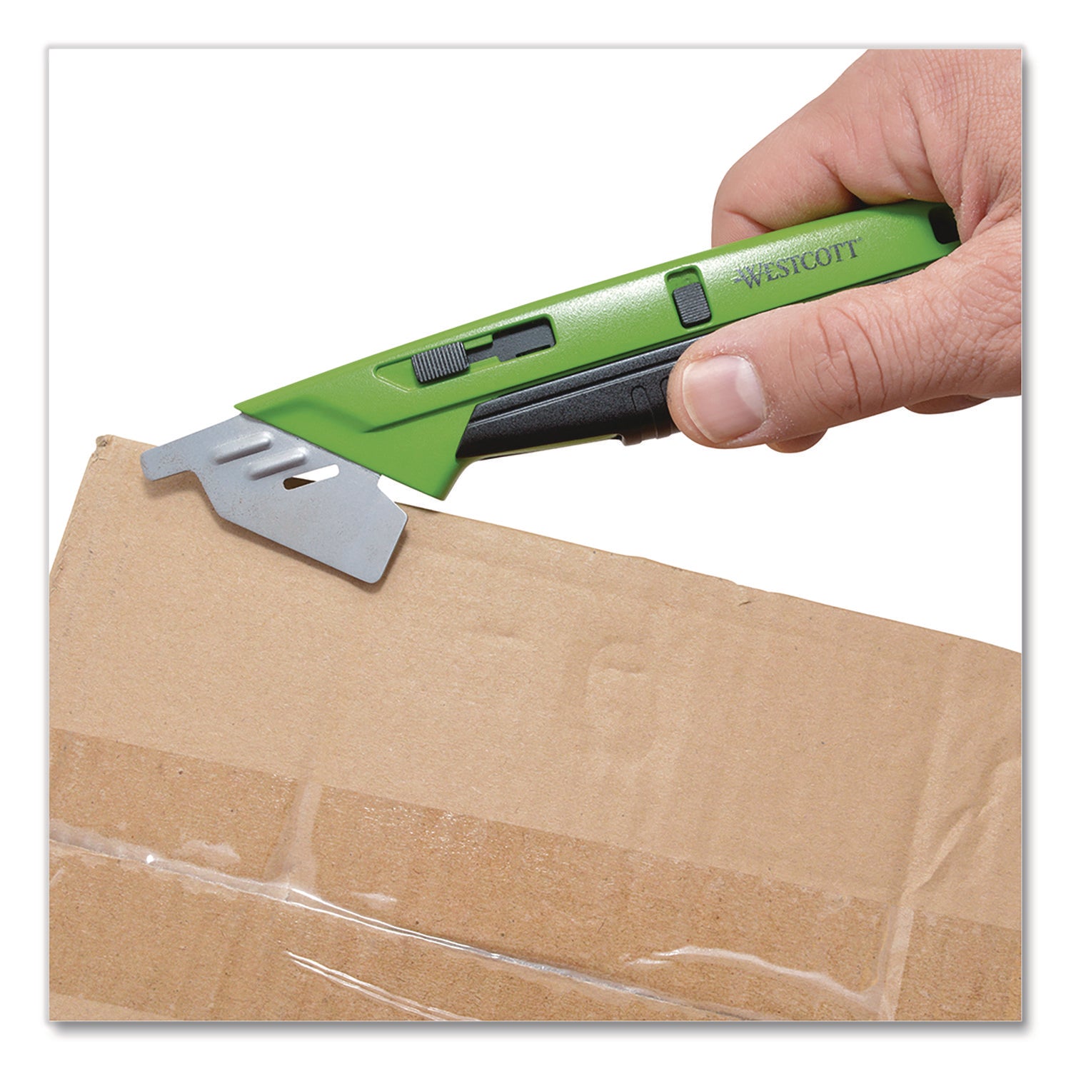 Westcott® Dual-Sided Ceramic Box Opener, ABS Plastic Handle, Green - Bloom Skins