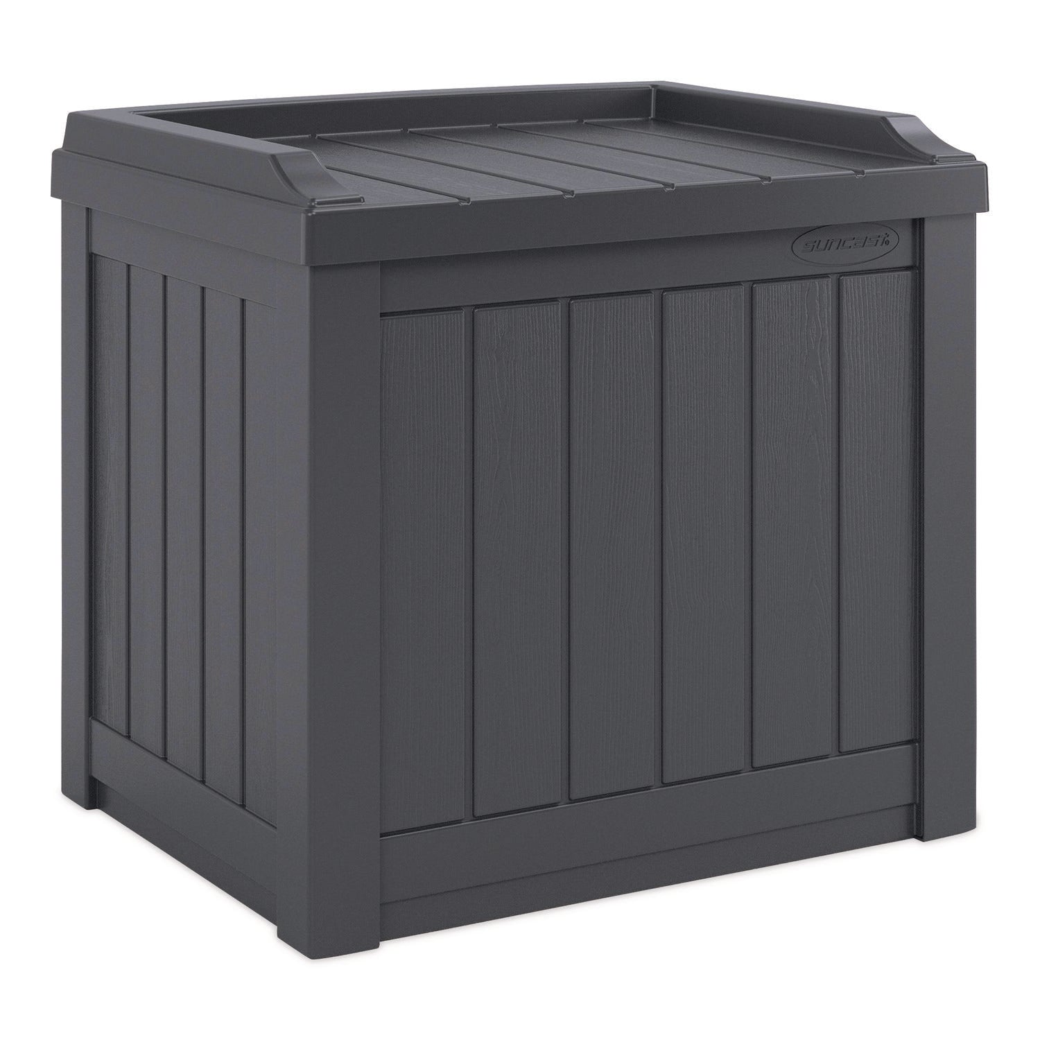 Suncast® Small Deck Box with Storage Seat, 2.94 cu ft, 22 x 17 x 20.5, Cyberspace