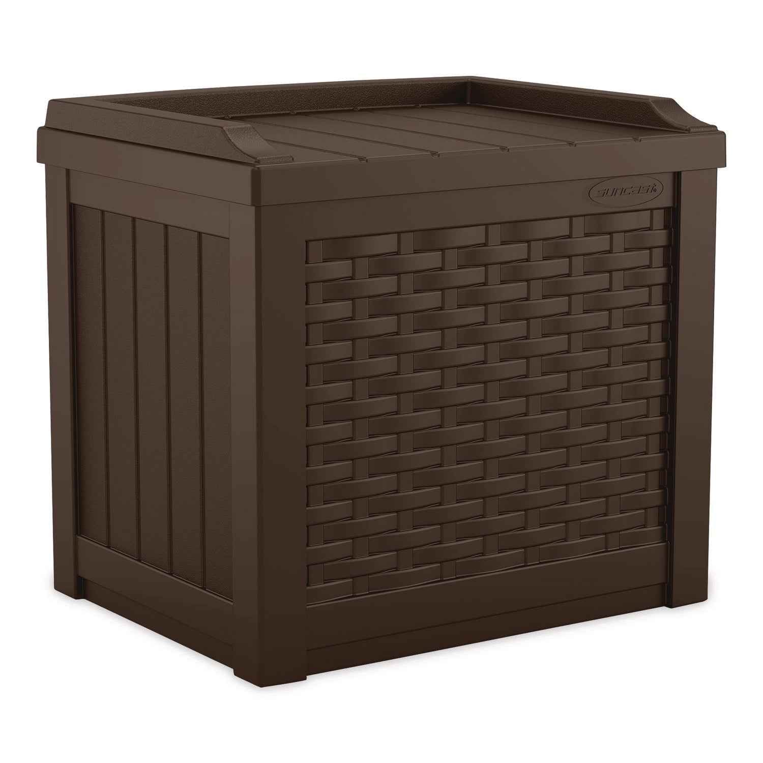 Suncast® Small Deck Box with Storage Seat, 2.94 cu ft, 22 x 17 x 20.5, Java