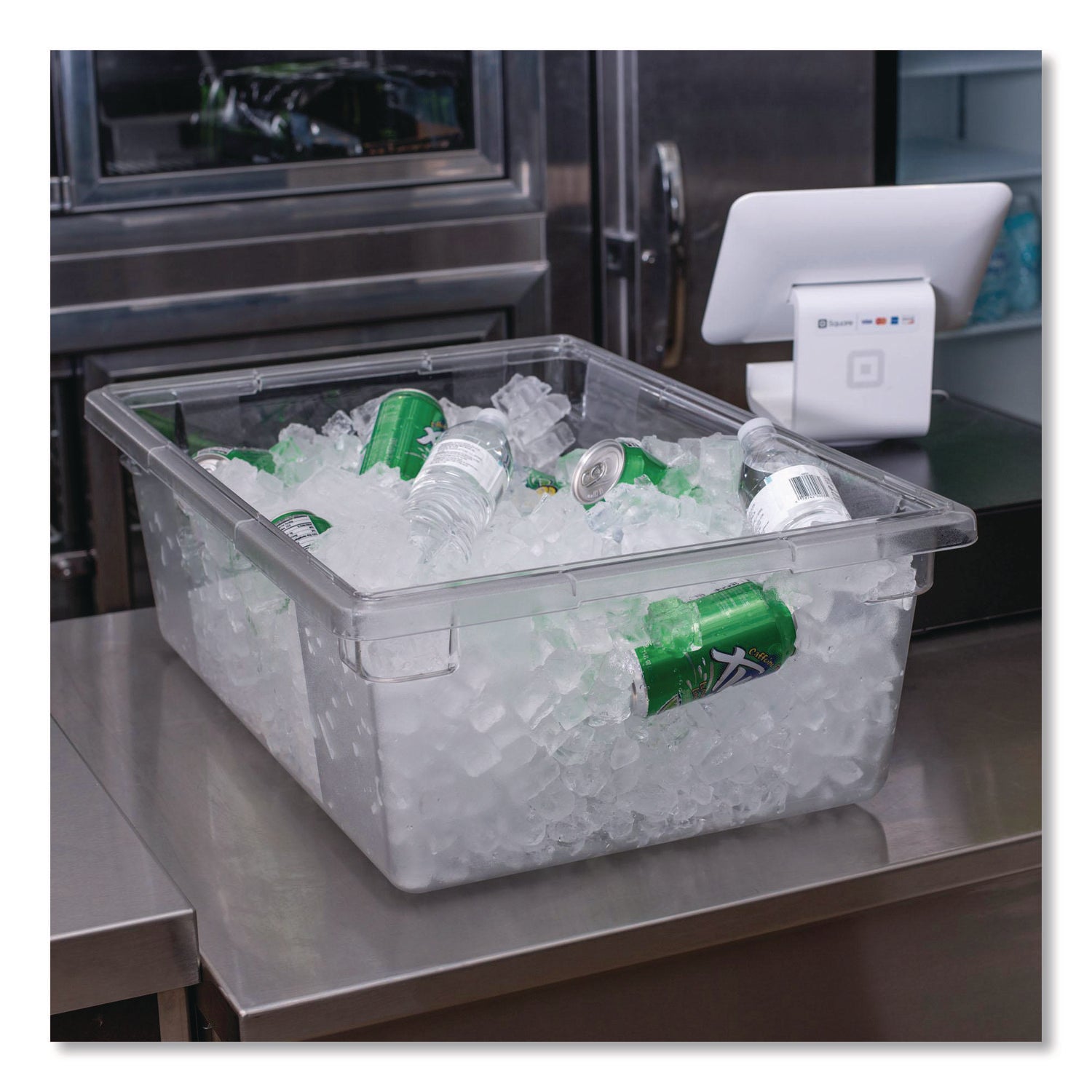 Carlisle StorPlus Polycarbonate Food Storage Container, 18 x 26 x 9, Clear, Plastic - Bloom Skins