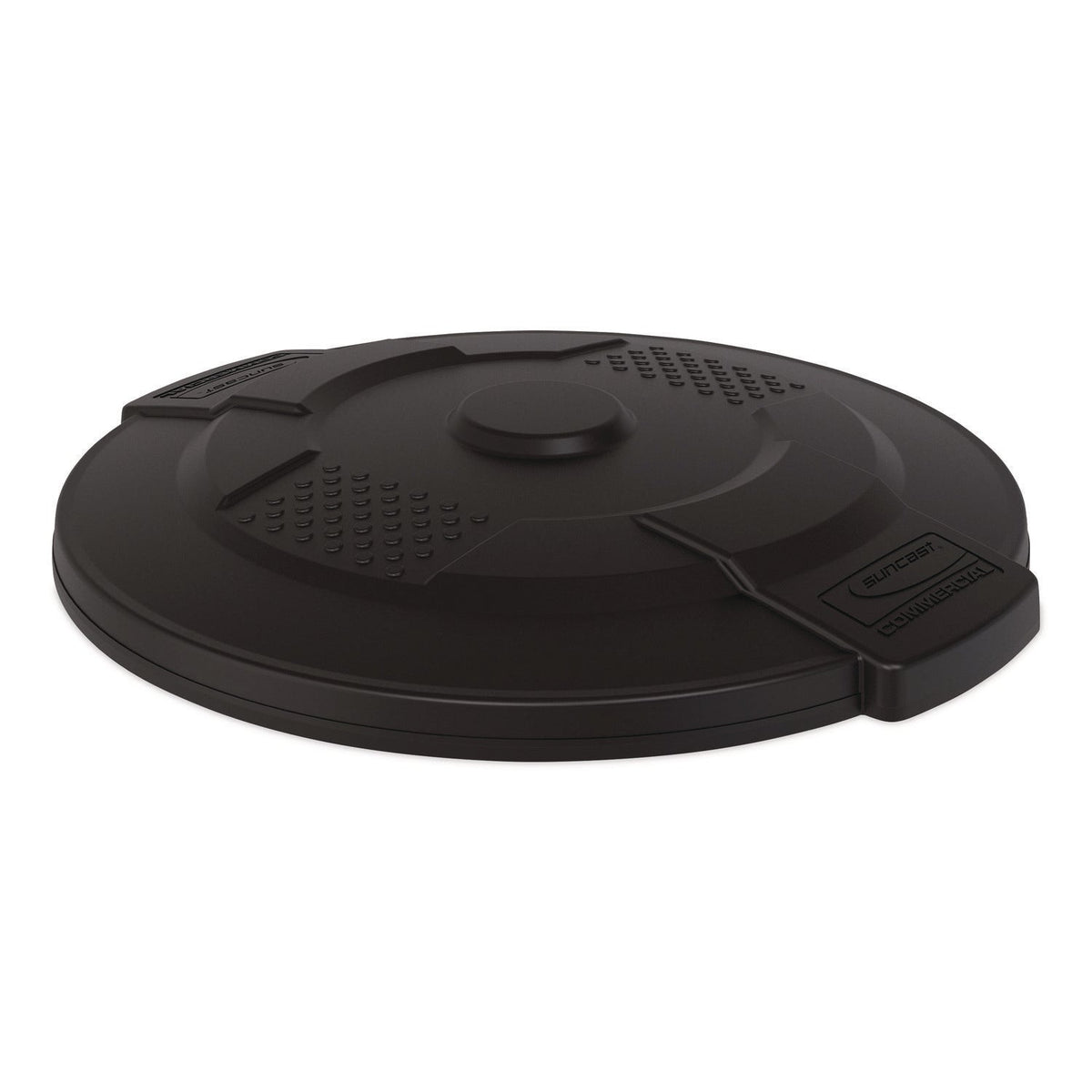 Suncast Commercial® Utility Trash Can Lid for 32 gal Trash Can, 22.22" Diameter x 3", Black - Bloom Skins