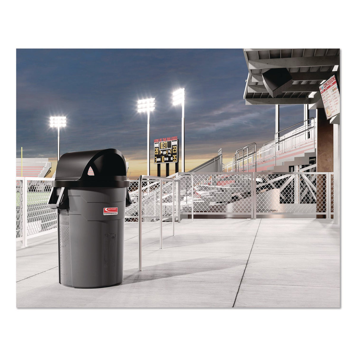 Suncast Commercial® Dome Top Lid, 25" Diameter, Black, - Bloom Skins