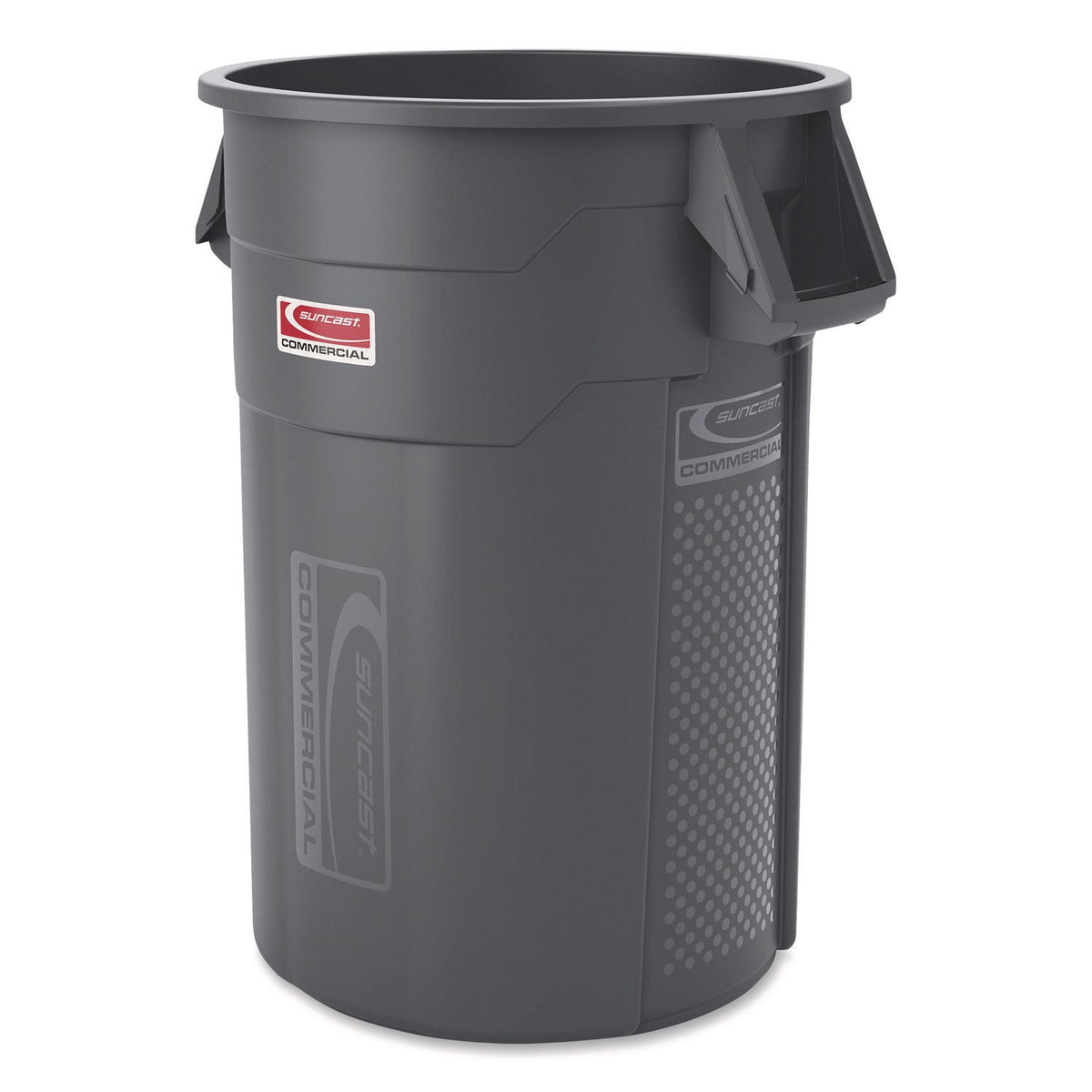 Suncast Commercial® Injection Molded Utility Trash Can, 44 gal, Plastic/Resin, Gray - Bloom Skins