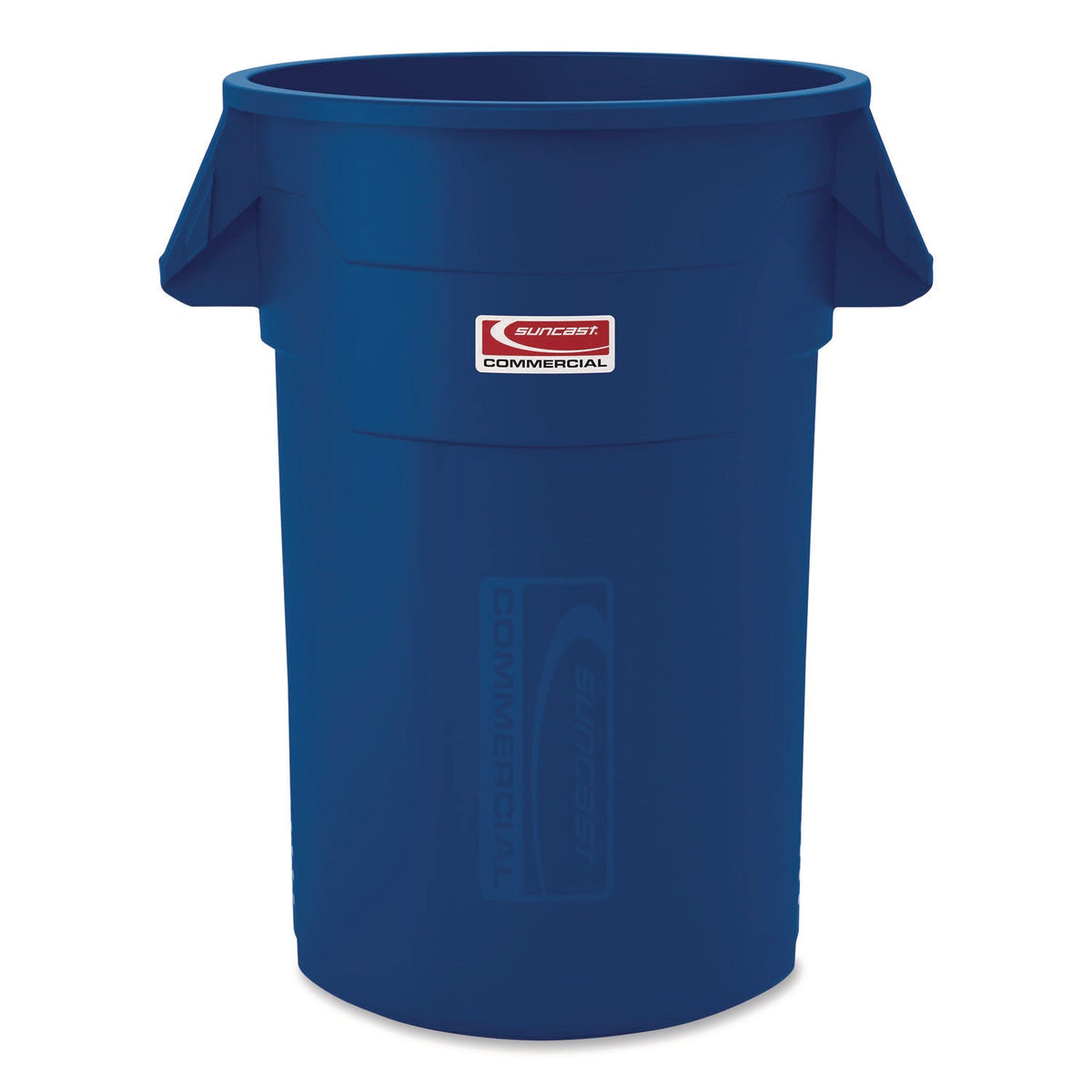 Suncast Commercial® Injection Molded Utility Trash Can, 44 gal, Plastic/Resin, Blue - Bloom Skins