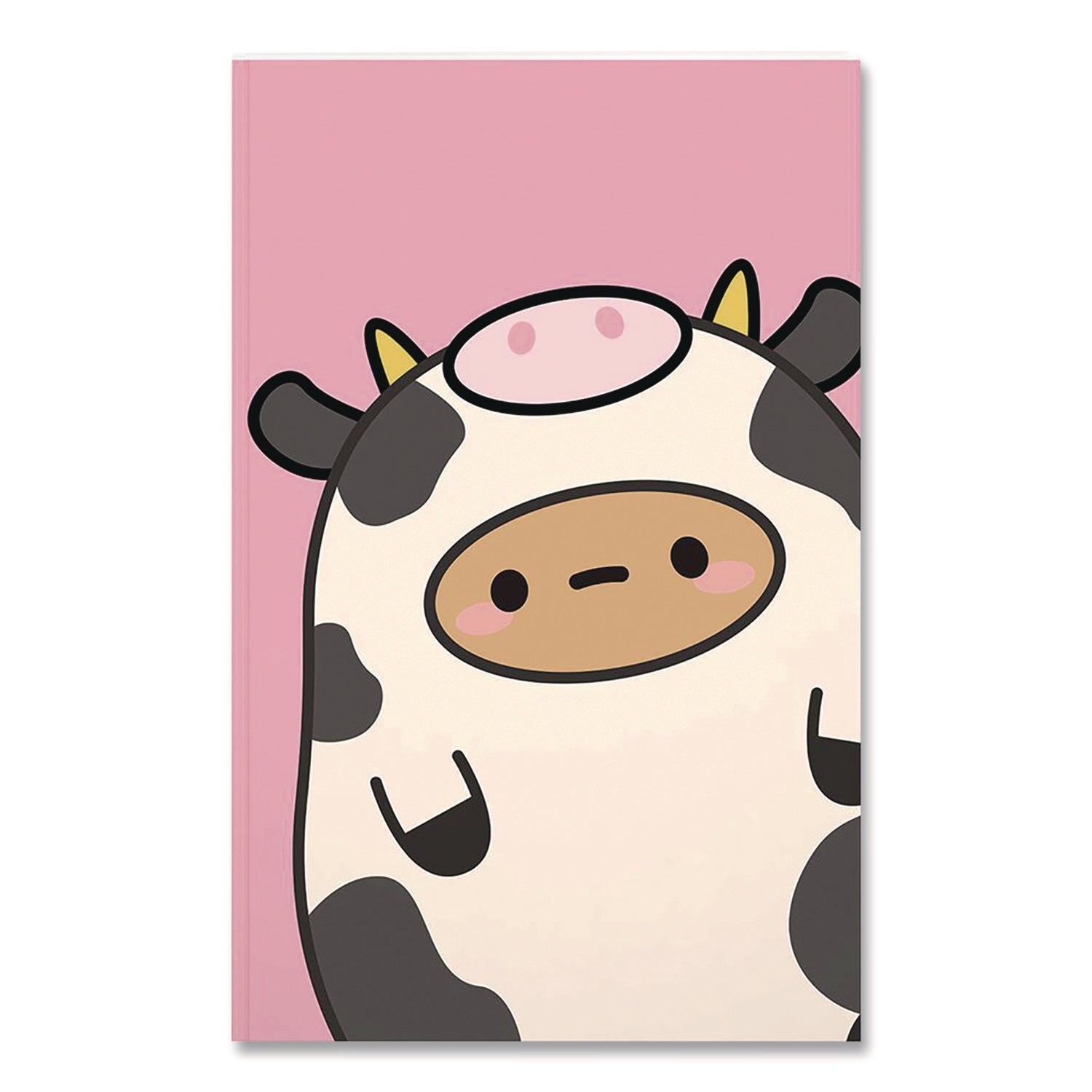 Denik Smoko Tayto Mootato Layflat Notebook, 1 Subject, Medium/College Rule, Pink/White/Brown Cover, (72) 8 x 5 Sheets