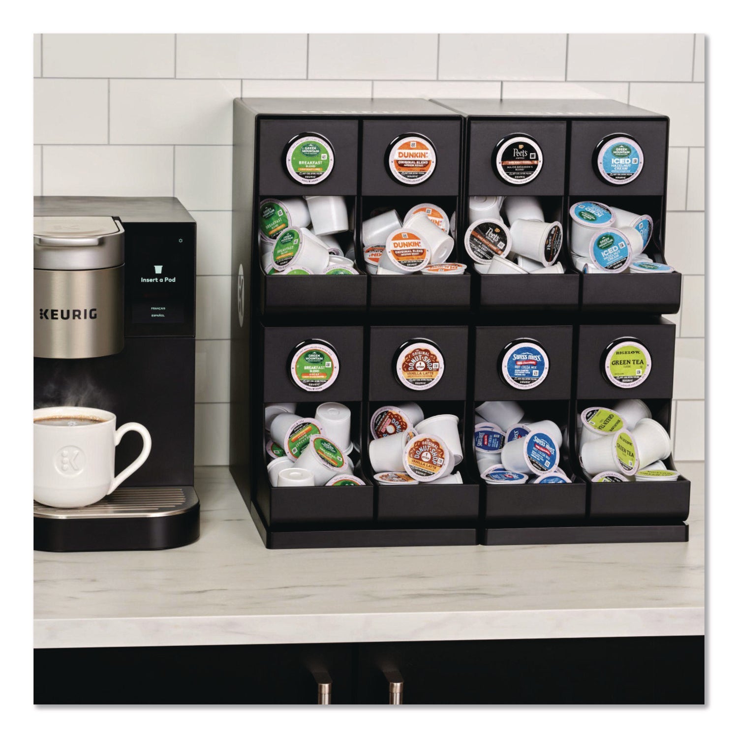 Keurig® K-Cup Organizer, 17.8 x 14.57 x 17.28, Black - Bloom Skins