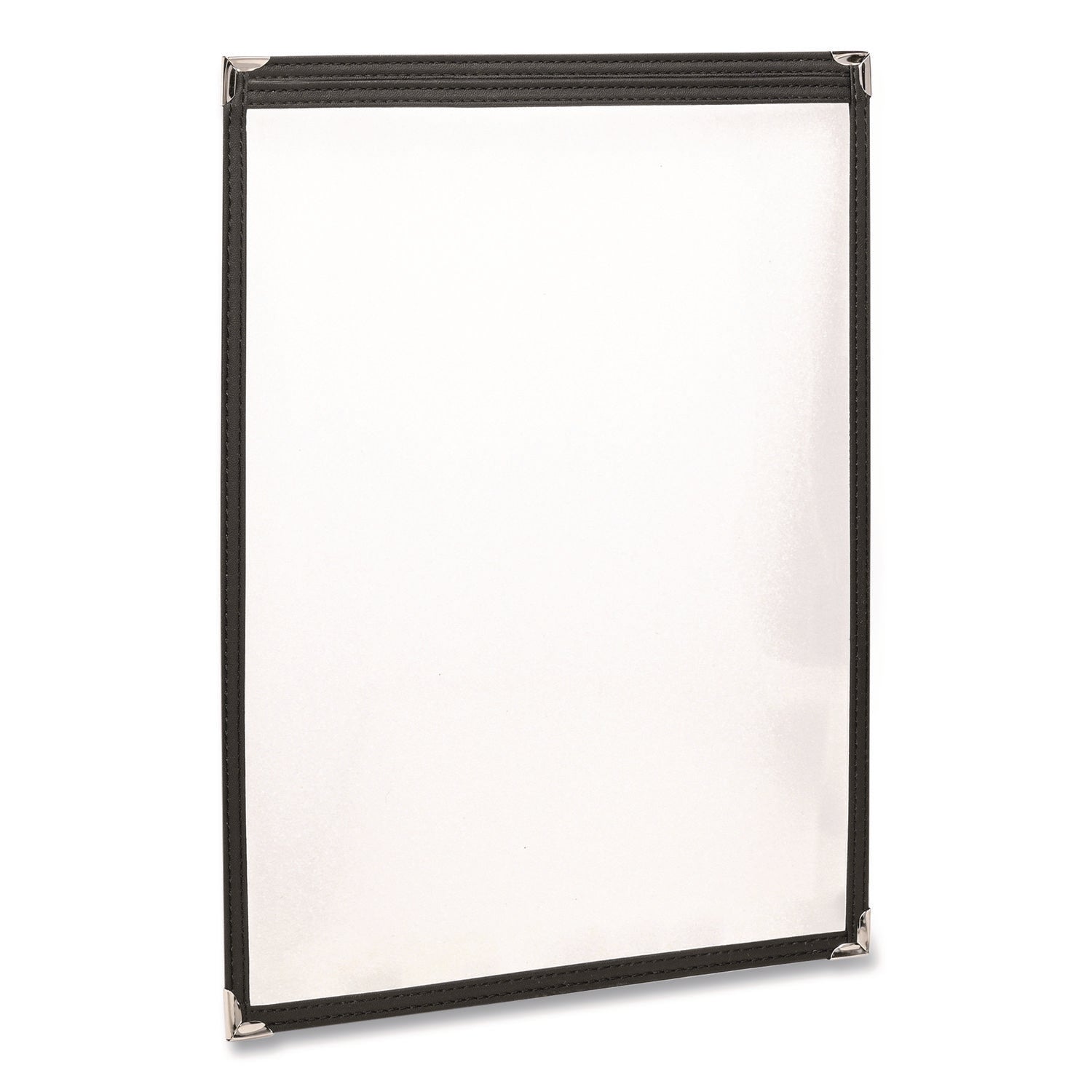 Excello Global Products® Menu Holder For 11 x 17 Menus, Portrait Orientation, 11.7 x 18, Clear/Black/Silver - Bloom Skins