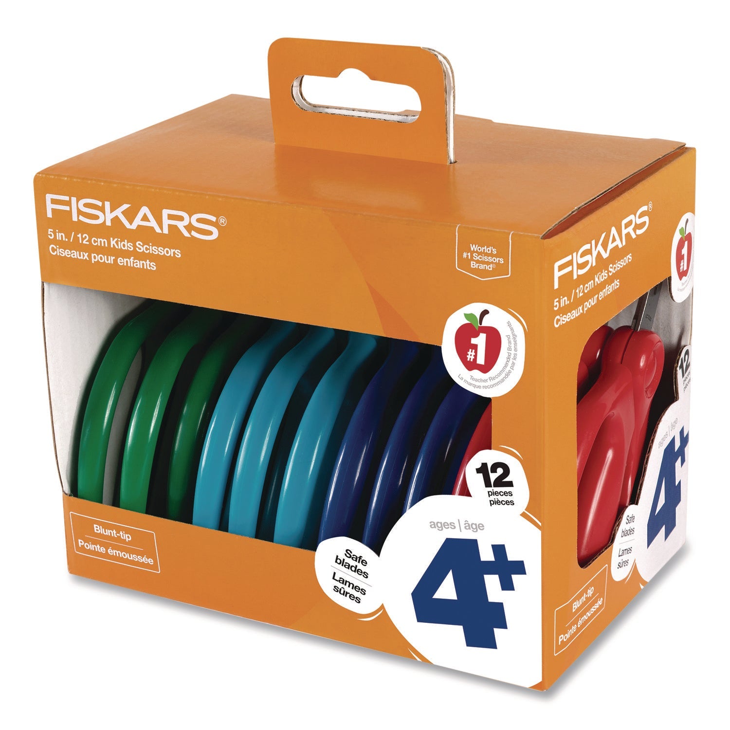 Fiskars® Kids Scissors Classpack, 5" Long, Straight Assorted Handle Colors, 12/Pack - Bloom Skins