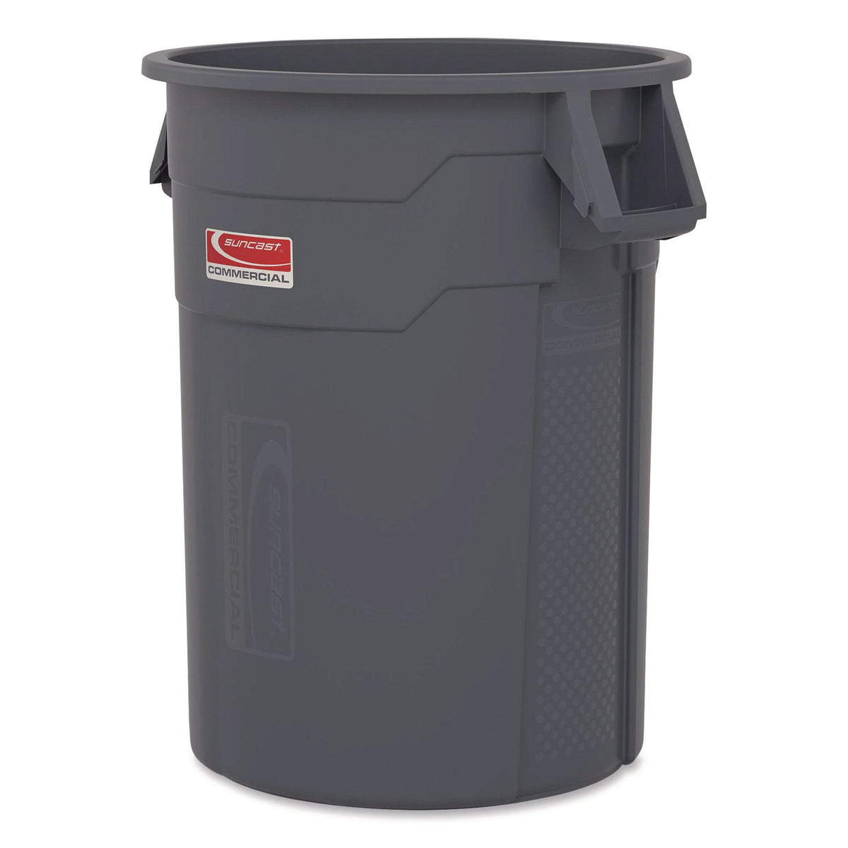 Suncast Commercial® Injection Molded Utility Trash Can, 20 gal, Resin, Gray - Bloom Skins