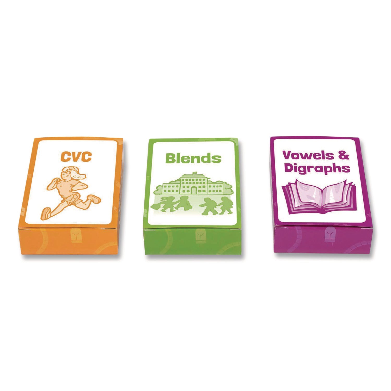 Junior Learning Inc® Decoding Flashcards, 3 Decks, Ages 5 and Up - Bloom Skins