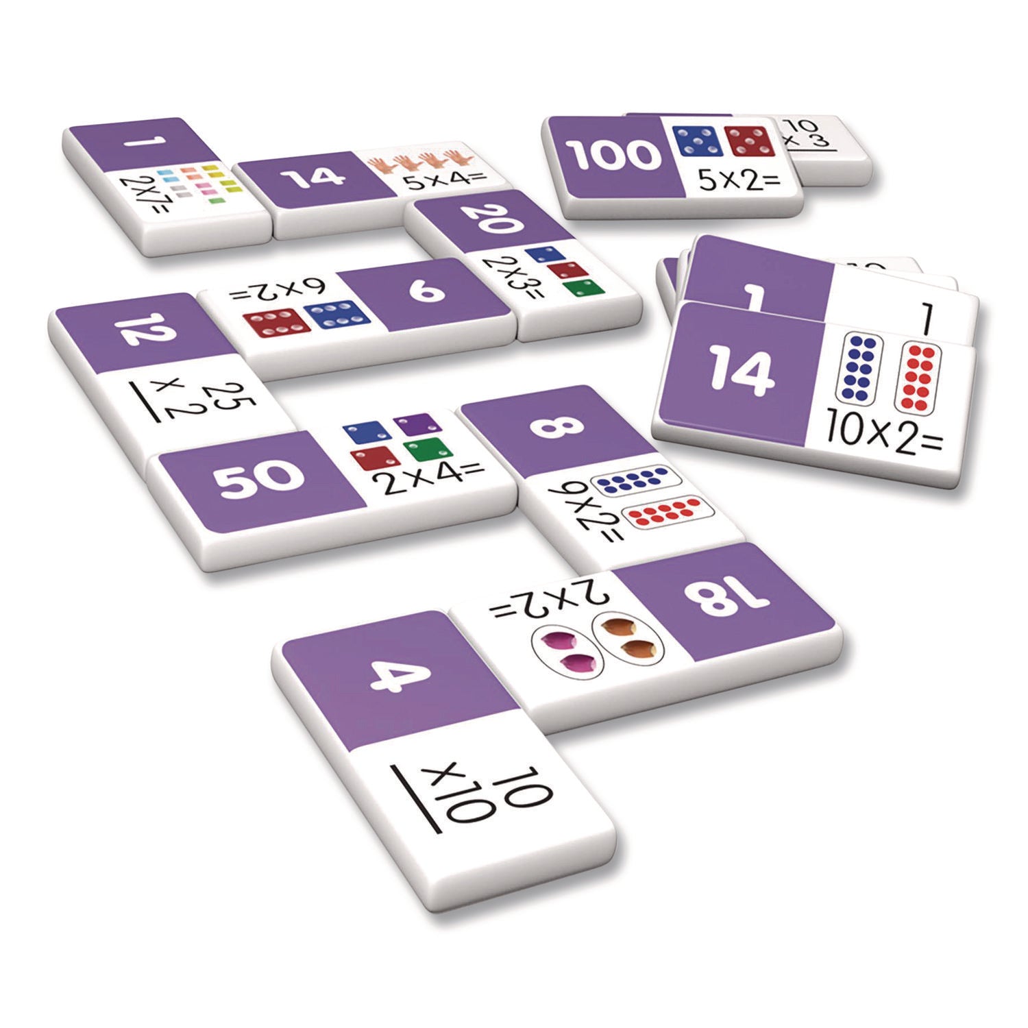 Junior Learning Inc® Multiplication Dominoes, Ages 7 to 9 - Bloom Skins