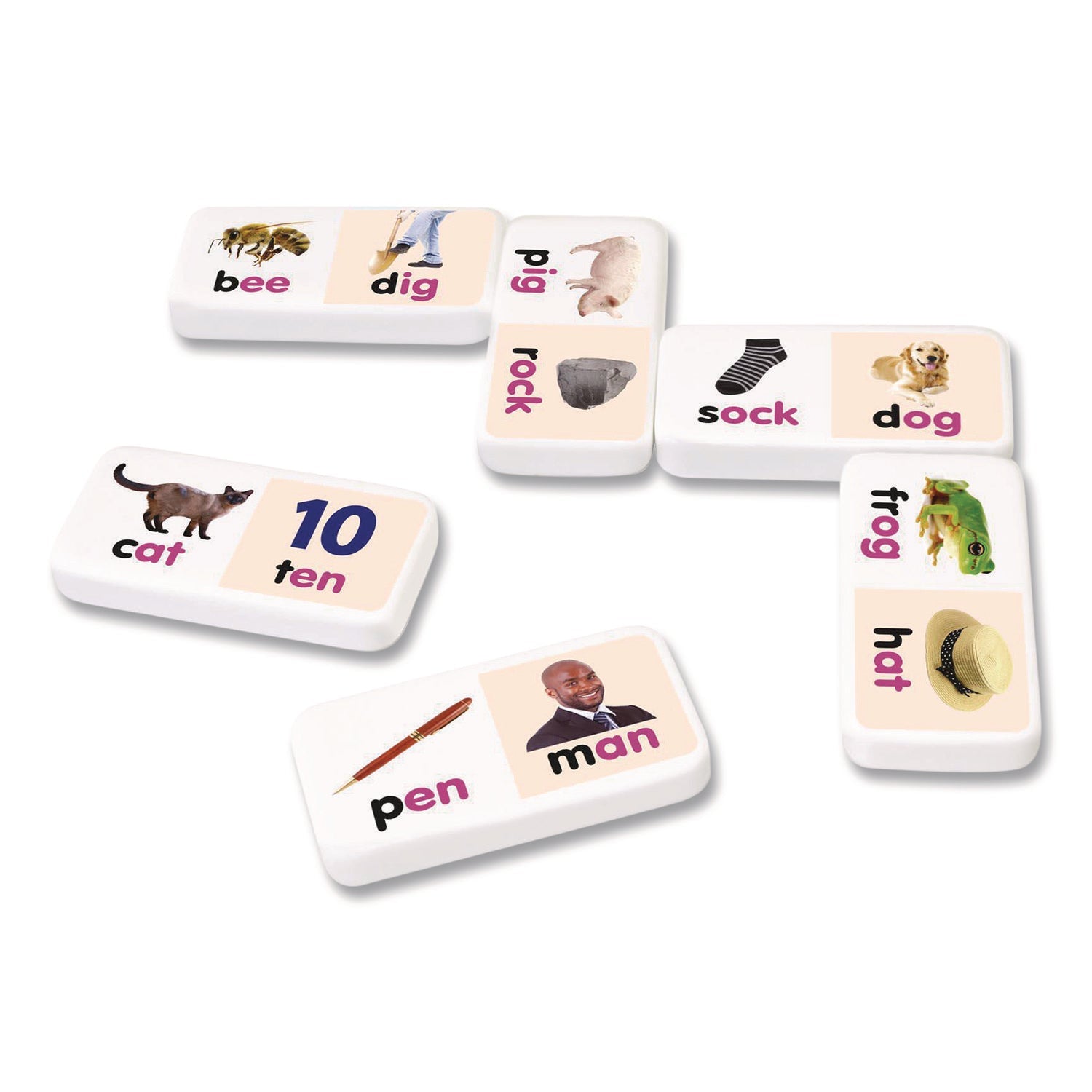 Junior Learning Inc® Rhyming Words Dominoes, Ages 4 to 10 - Bloom Skins