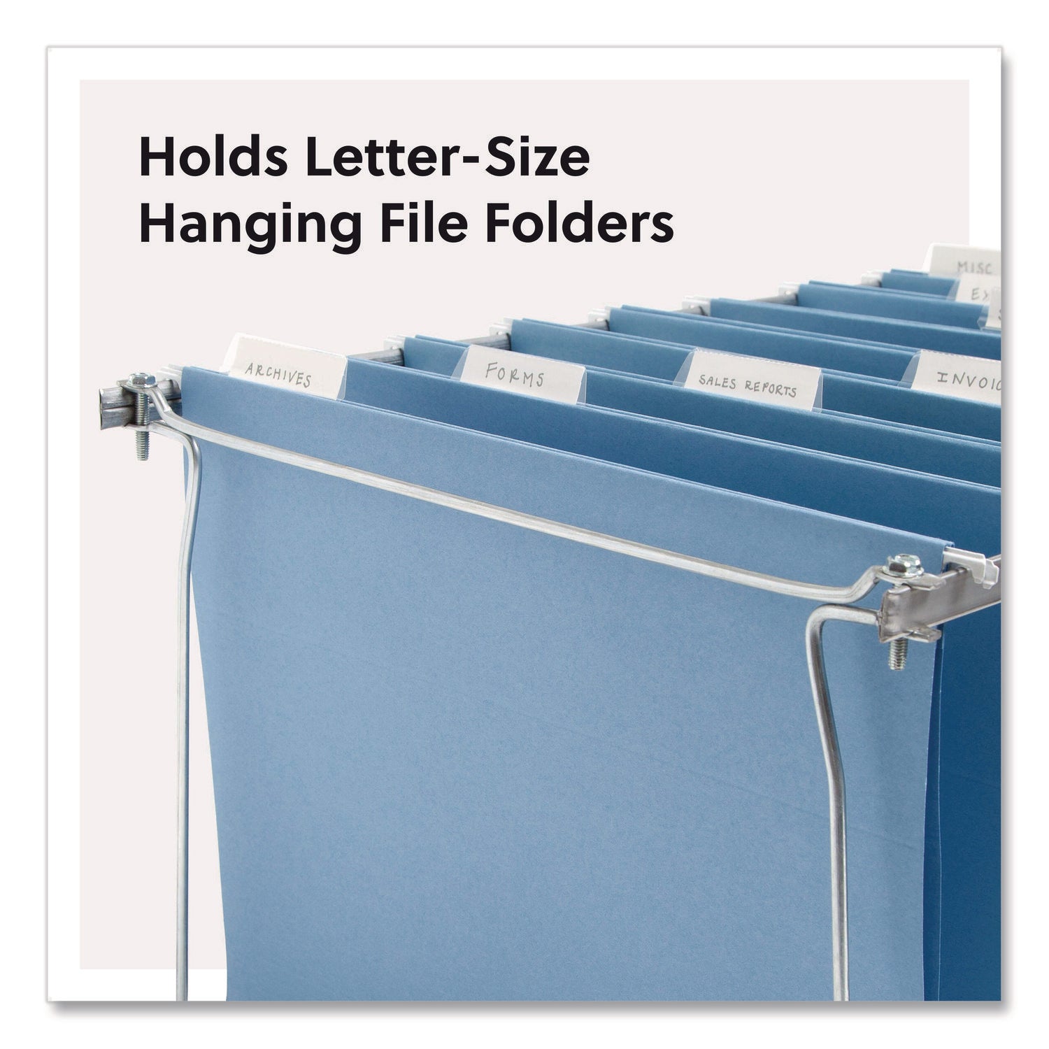 Smead Steel Hanging Folder Drawer Frame, 1 Section, Letter Size, 23" to 27" Long, Gray, 2/Pack - Bloom Skins