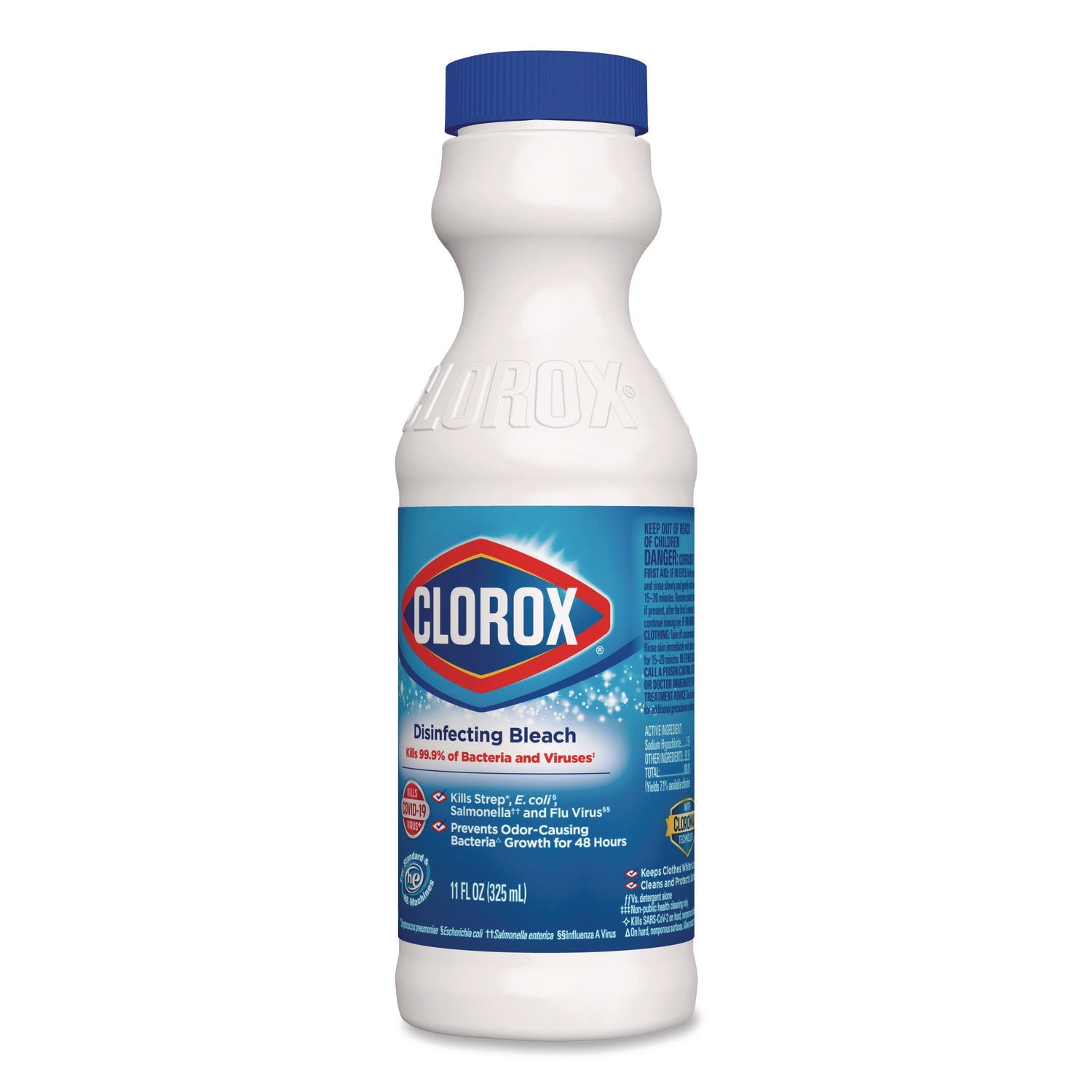 Clorox® Concentrated Regular Disinfecting Bleach, 11 oz Bottle, 28/Carton - Bloom Skins