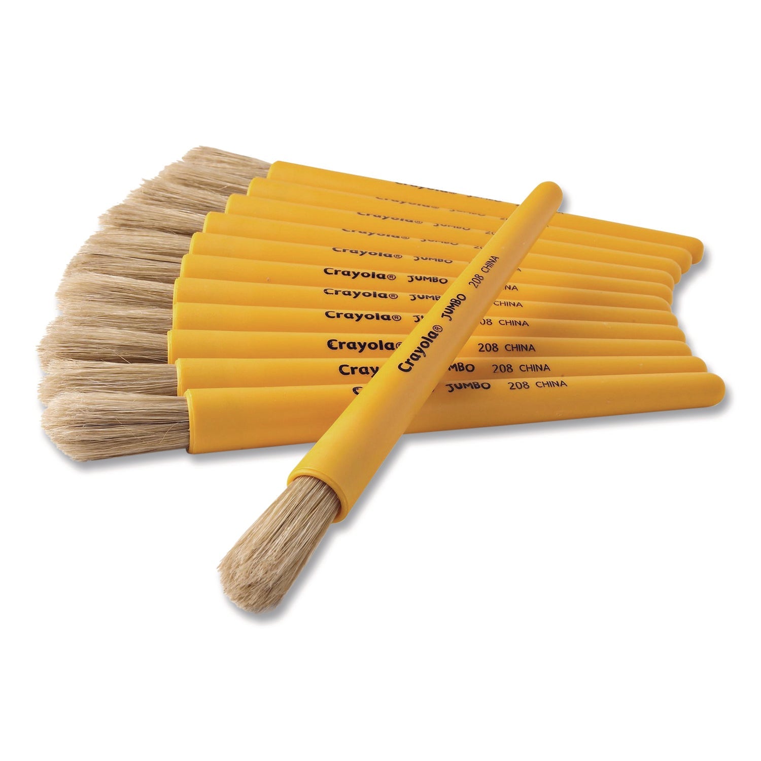 Crayola® Art Brushes So Big, 7.63" Long, Natural Hair, 1.38" Round Brush