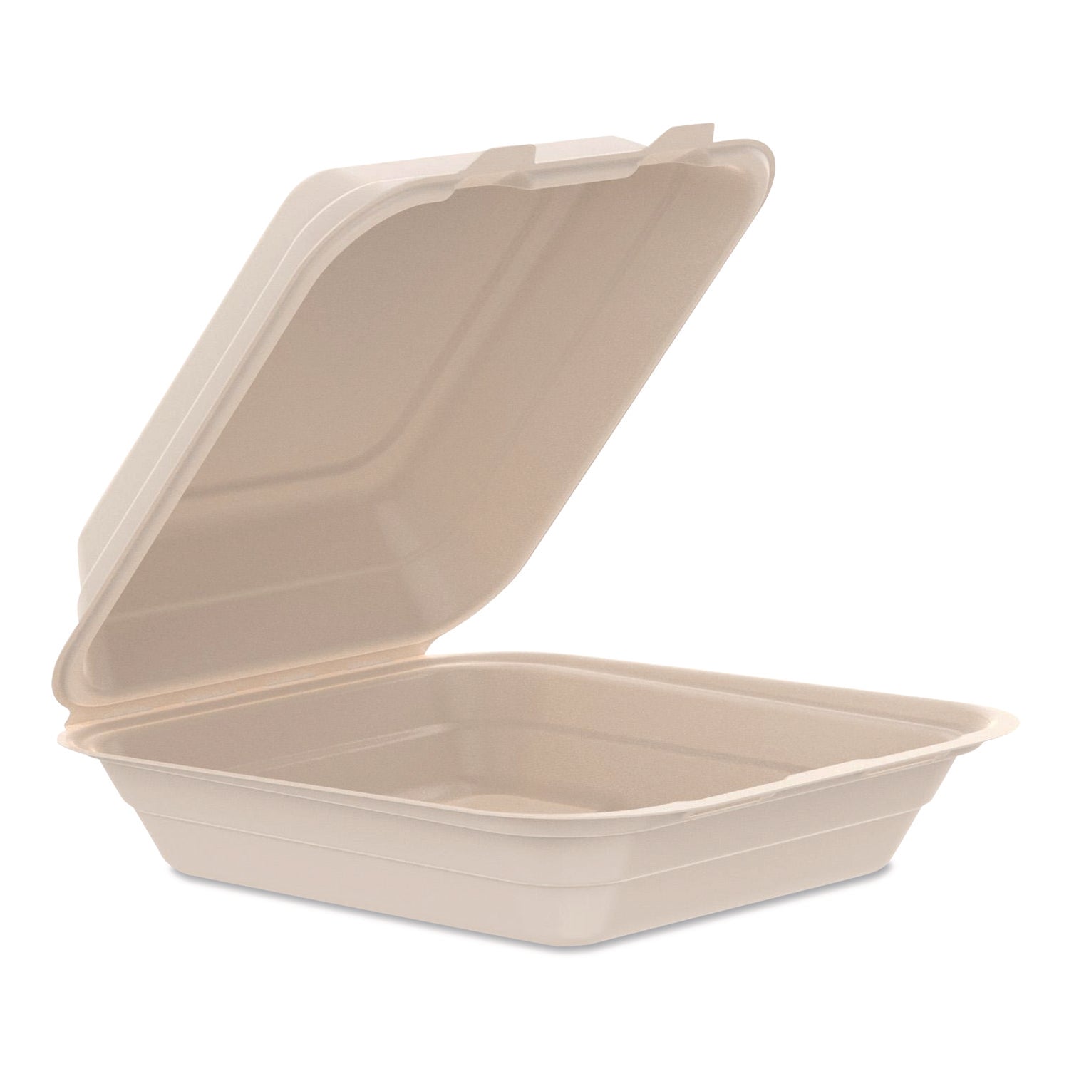 Dart® Compostable Molded Fiber Hinged Trays, ProPlanet Seal, 8.65 x 7.94 x 2.98, Natural, 200/Carton - Bloom Skins