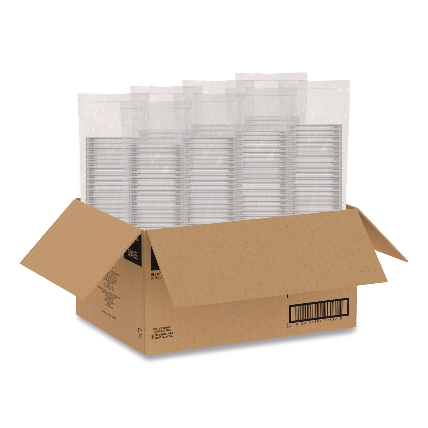 Dart® Square Plastic Bowls, 8 oz, 8.5 x 8.5 x 1.51, Clear, Plastic, 63 Bowls/Sleeve, 8 Sleeves/Carton - Bloom Skins