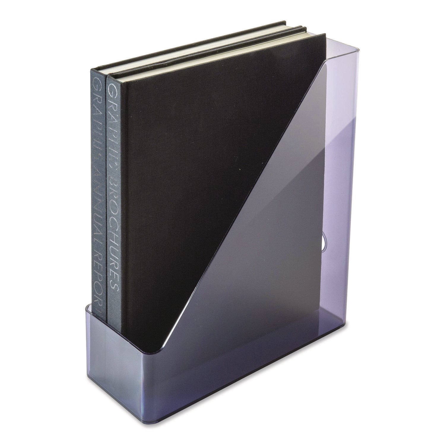 Officemate Recycled Plastic Magazine File, 4.3 x 10.3 x 12.2, Translucent Gray - Bloom Skins