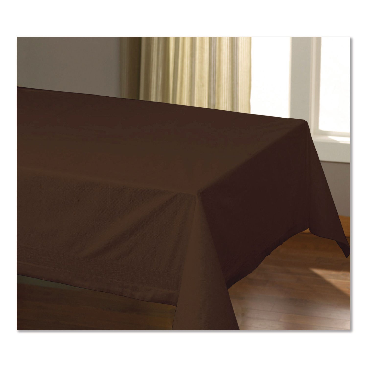 Hoffmaster® Cellutex Table Covers, 54" x 108", Chocolate Brown, 25/Carton - Bloom Skins