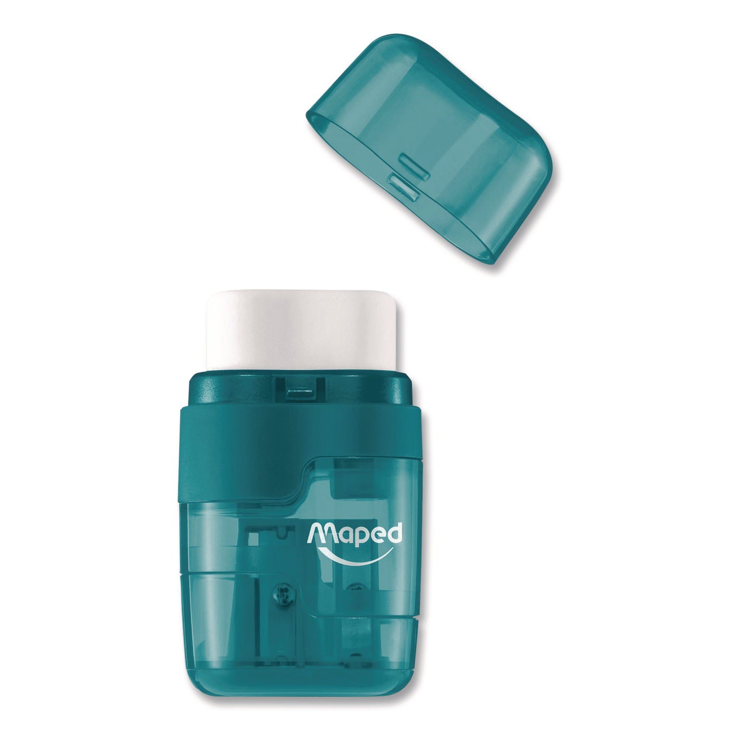 Maped Helix DUO 2-Hole Canister Pencil Sharpener/Eraser Combo, 3.74 x 1.08 x 4.92, Randomly Assorted Colors - Bloom Skins