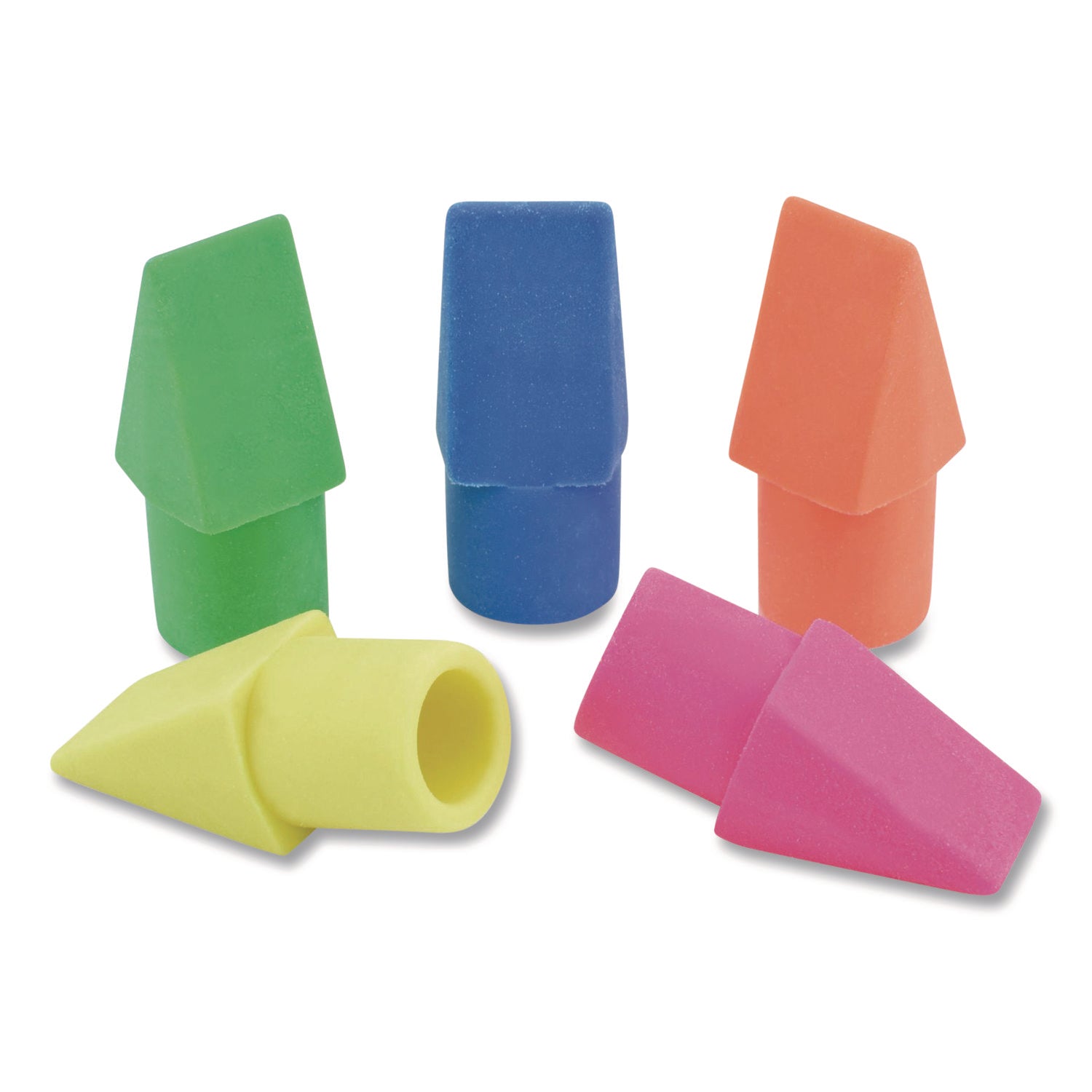 Maped Helix Classic Pencil Cap Erasers, For Pencil Marks, Assorted Colors, 15/Pack - Bloom Skins