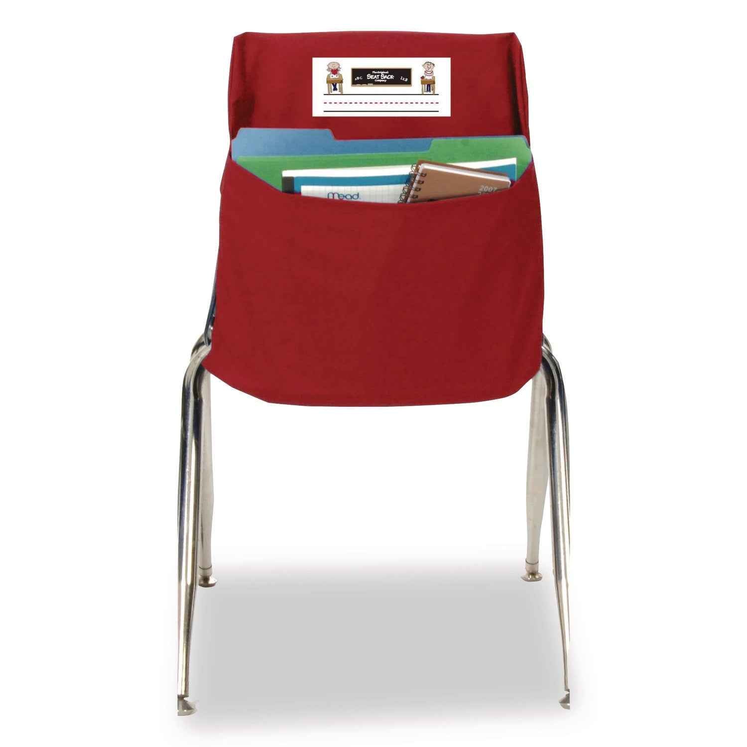 Victor® Elastic-Back Seat Sack for Chairs 12" to 17" Wide, 11 x 15.5 x 14, Fabric, Red