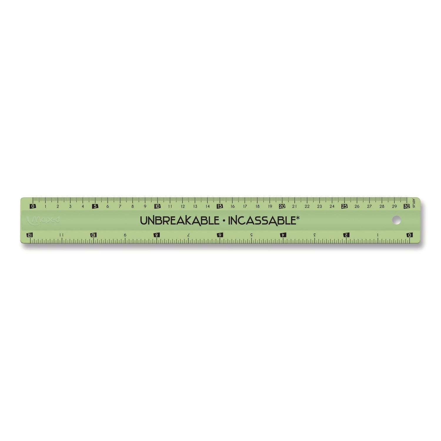 Maped Helix Unbreakable 12" Ruler, Standard/Metric, 12.72" Long, Randomly Assorted Color - Bloom Skins