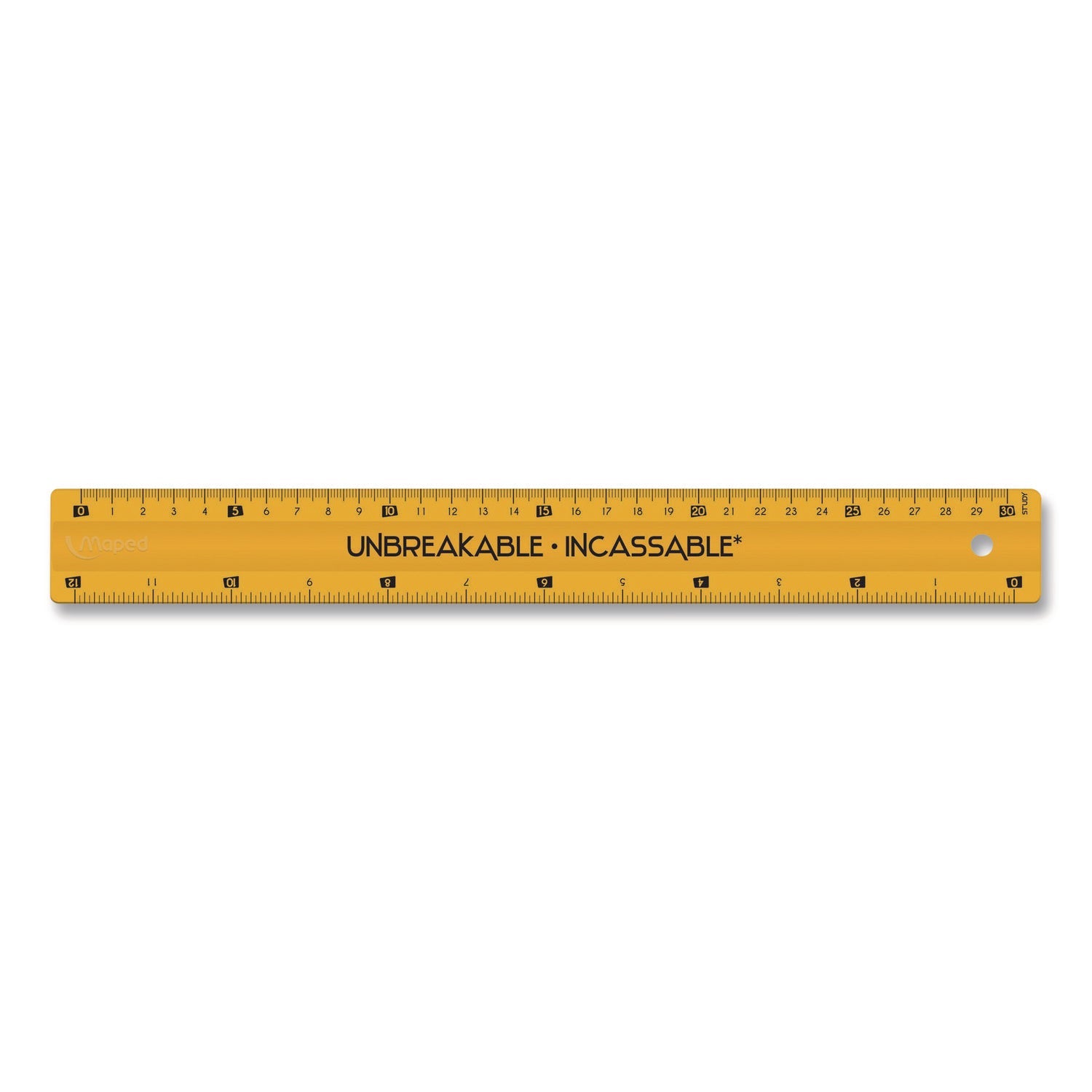 Maped Helix Unbreakable 12" Ruler, Standard/Metric, 12.72" Long, Randomly Assorted Color - Bloom Skins