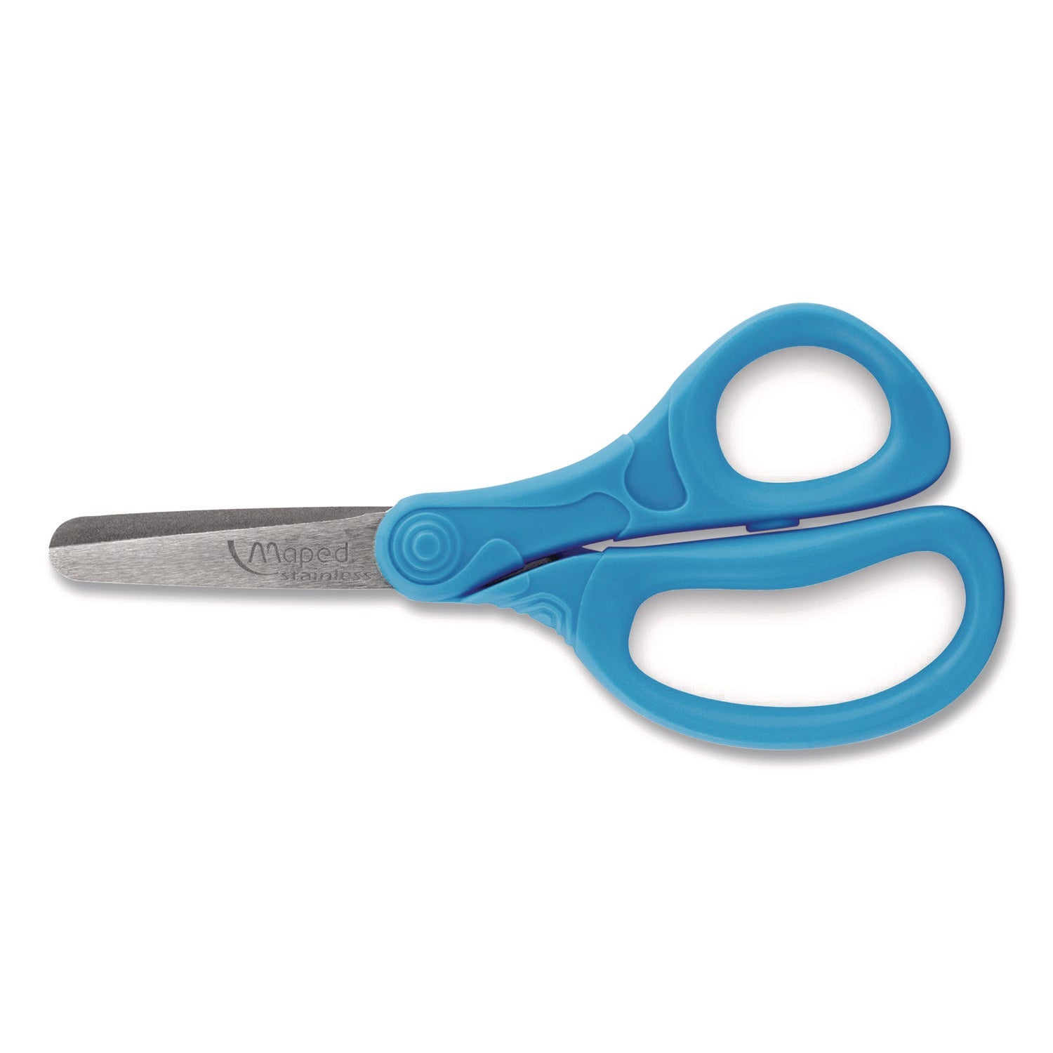 Maped Helix Essential Blunt School Scissors School Pack, Rounded Tip, 5.35" Long, 2" Cut Length, Straight Assorted Handle, Dozen - Bloom Skins