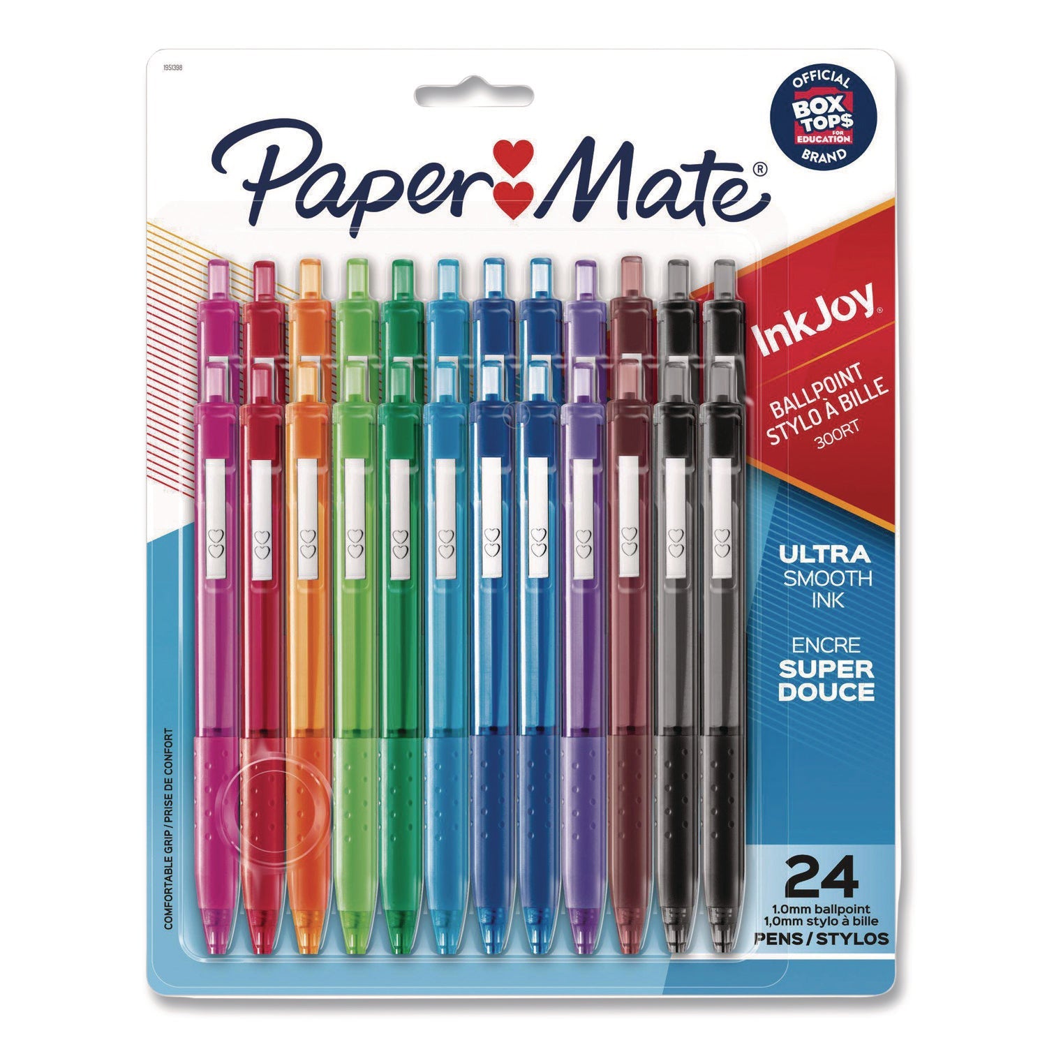 Paper Mate® InkJoy 300 RT Ballpoint Pen, Retractable, Medium 1 mm, Assorted Ink and Barrel Colors, 24/Set - Bloom Skins